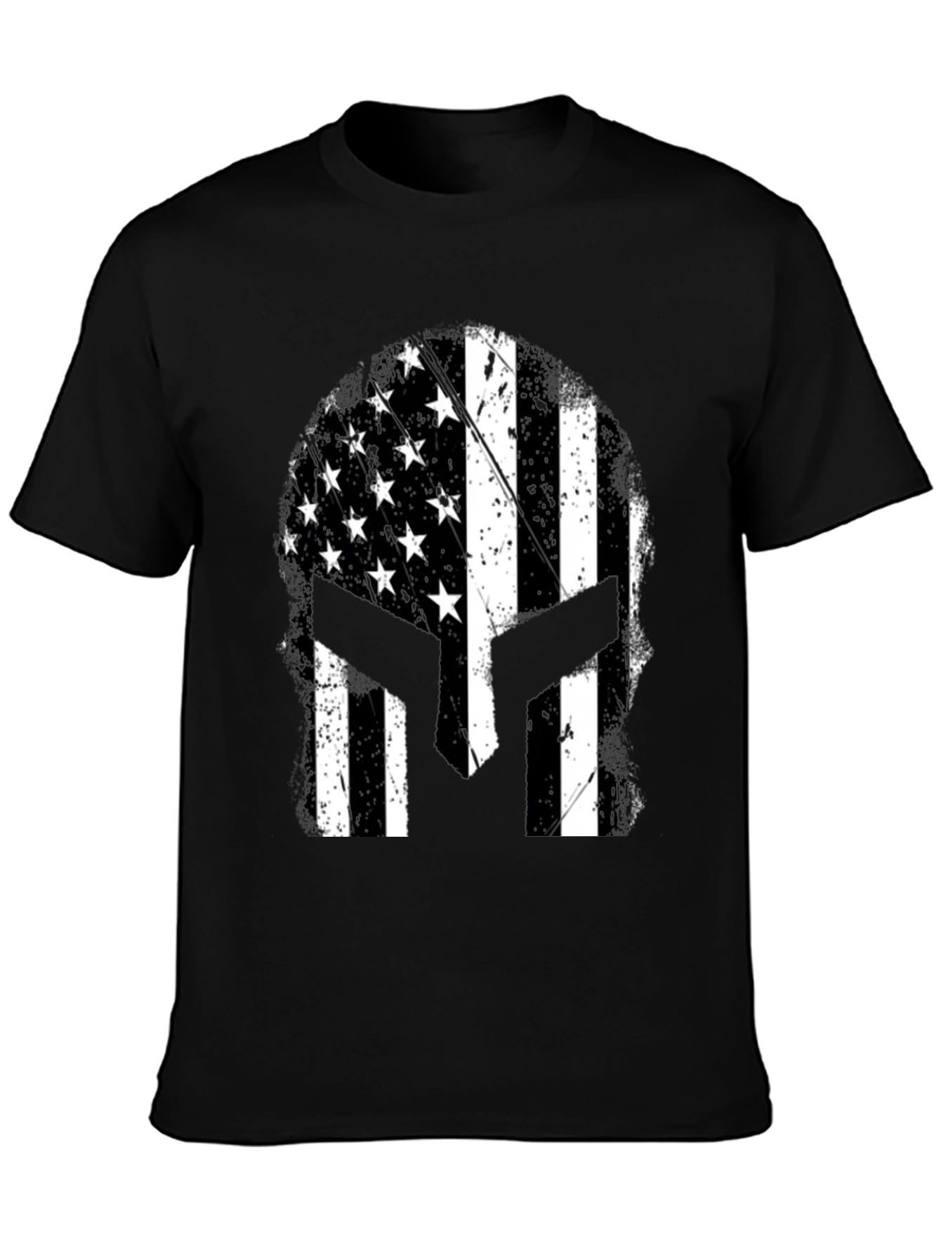 Spartan American Flag Helmet T-Shirt