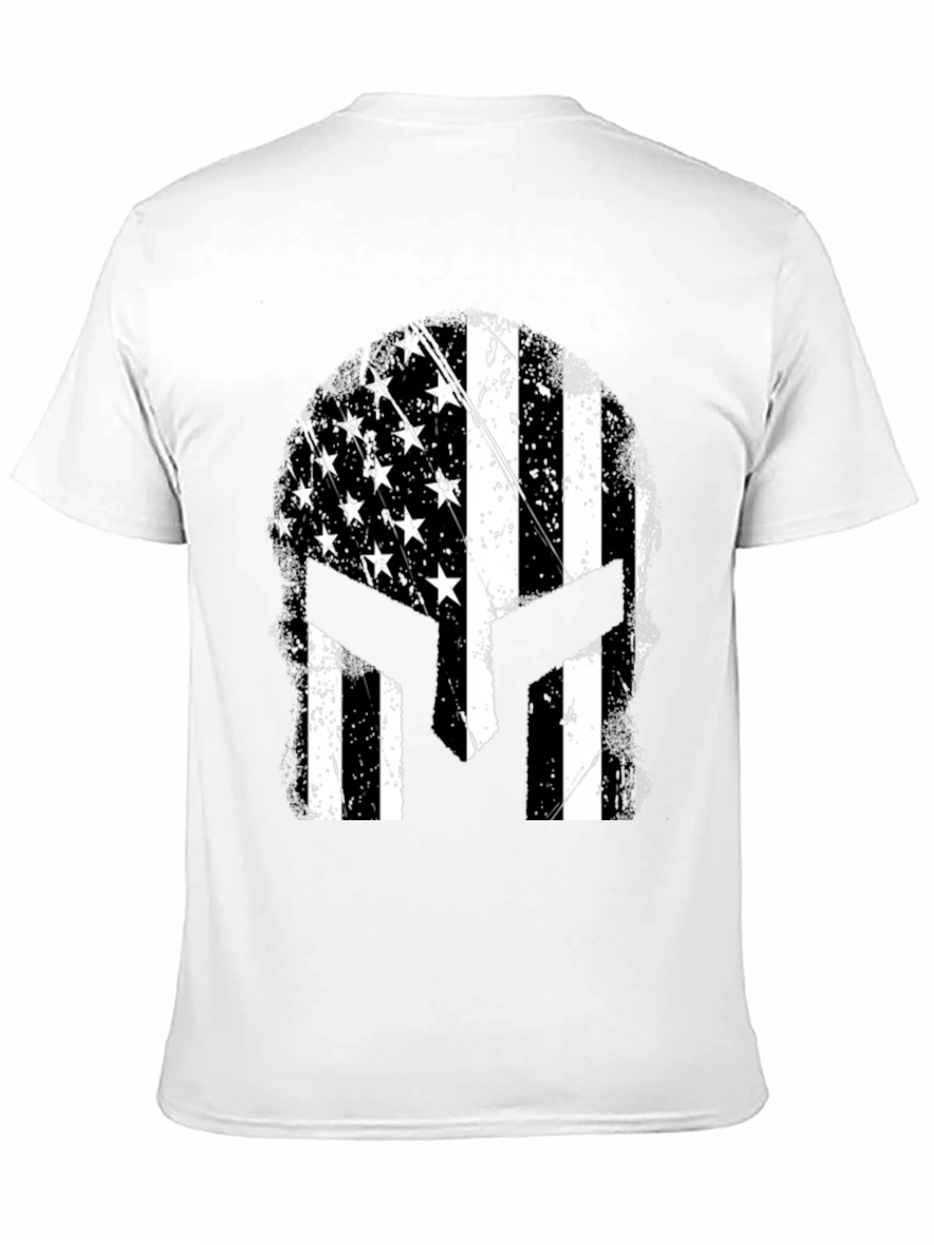 Spartan American Flag Helmet T-Shirt