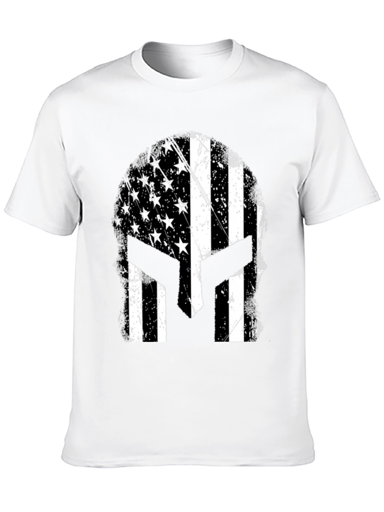Spartan American Flag Helmet T-Shirt