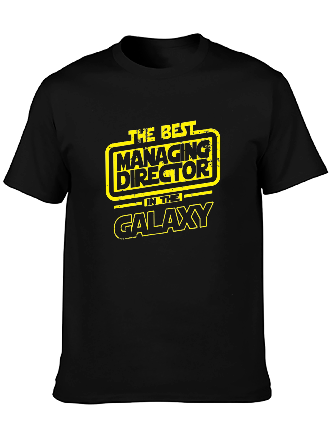 Best Managing Director in Galaxy Black T-Shirt
