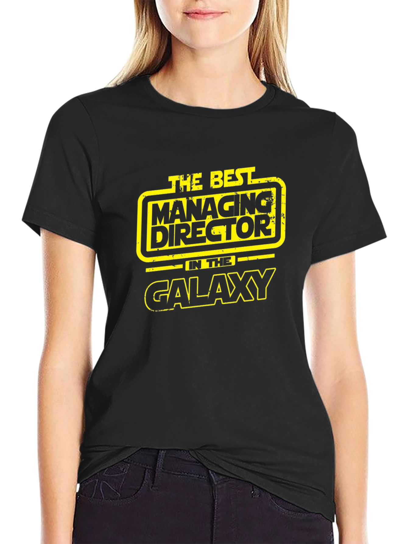 Best Managing Director in Galaxy Black T-Shirt