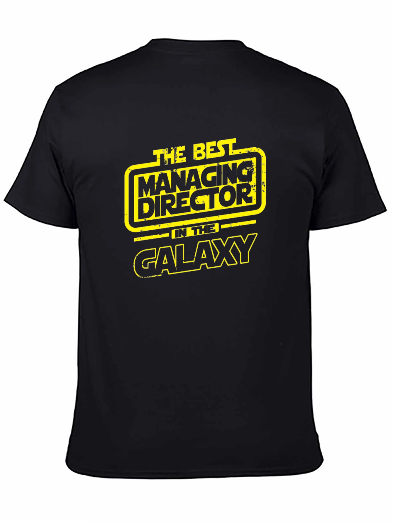 Best Managing Director in Galaxy Black T-Shirt