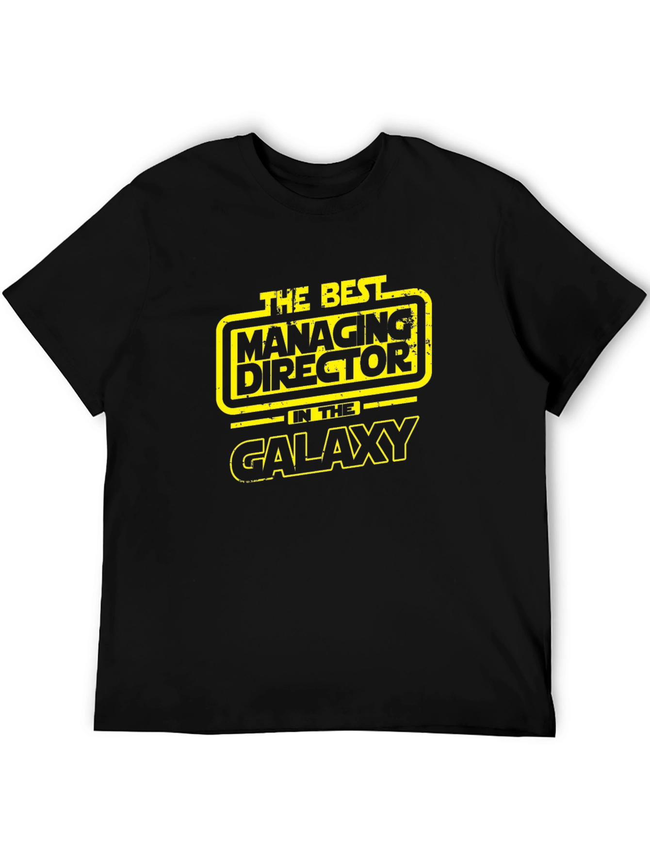 Best Managing Director in Galaxy Black T-Shirt