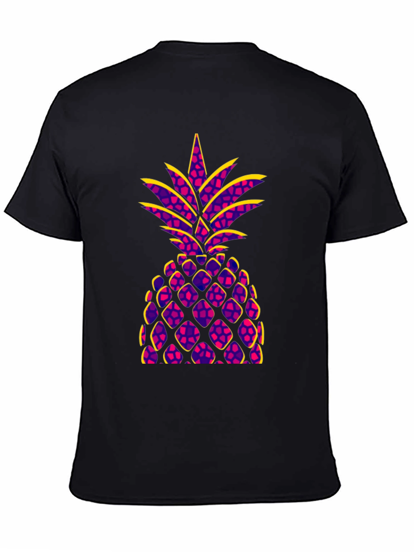 Funky Pineapple Graphic Tee - Black