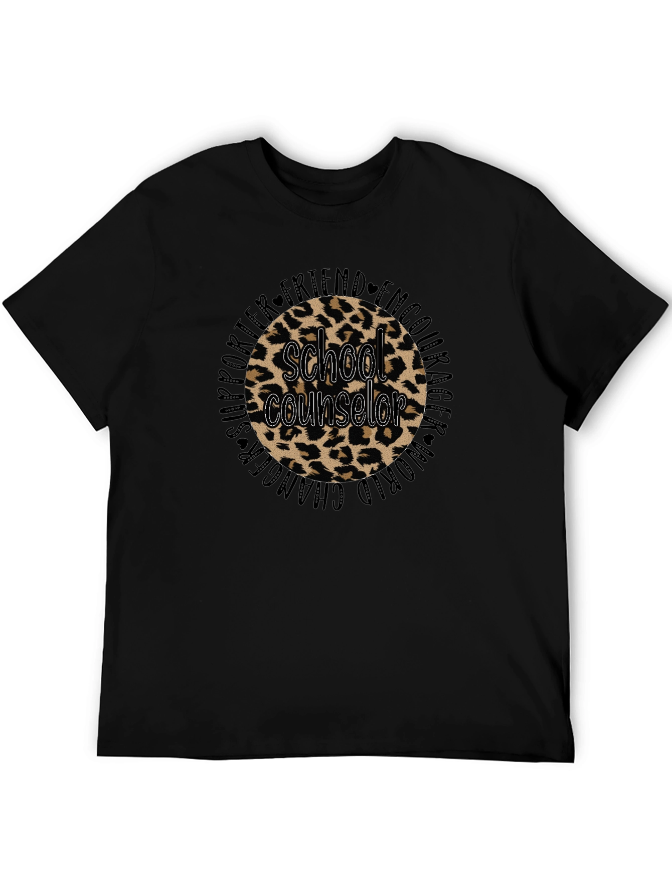 School Counselor Leopard Print T-Shirt
