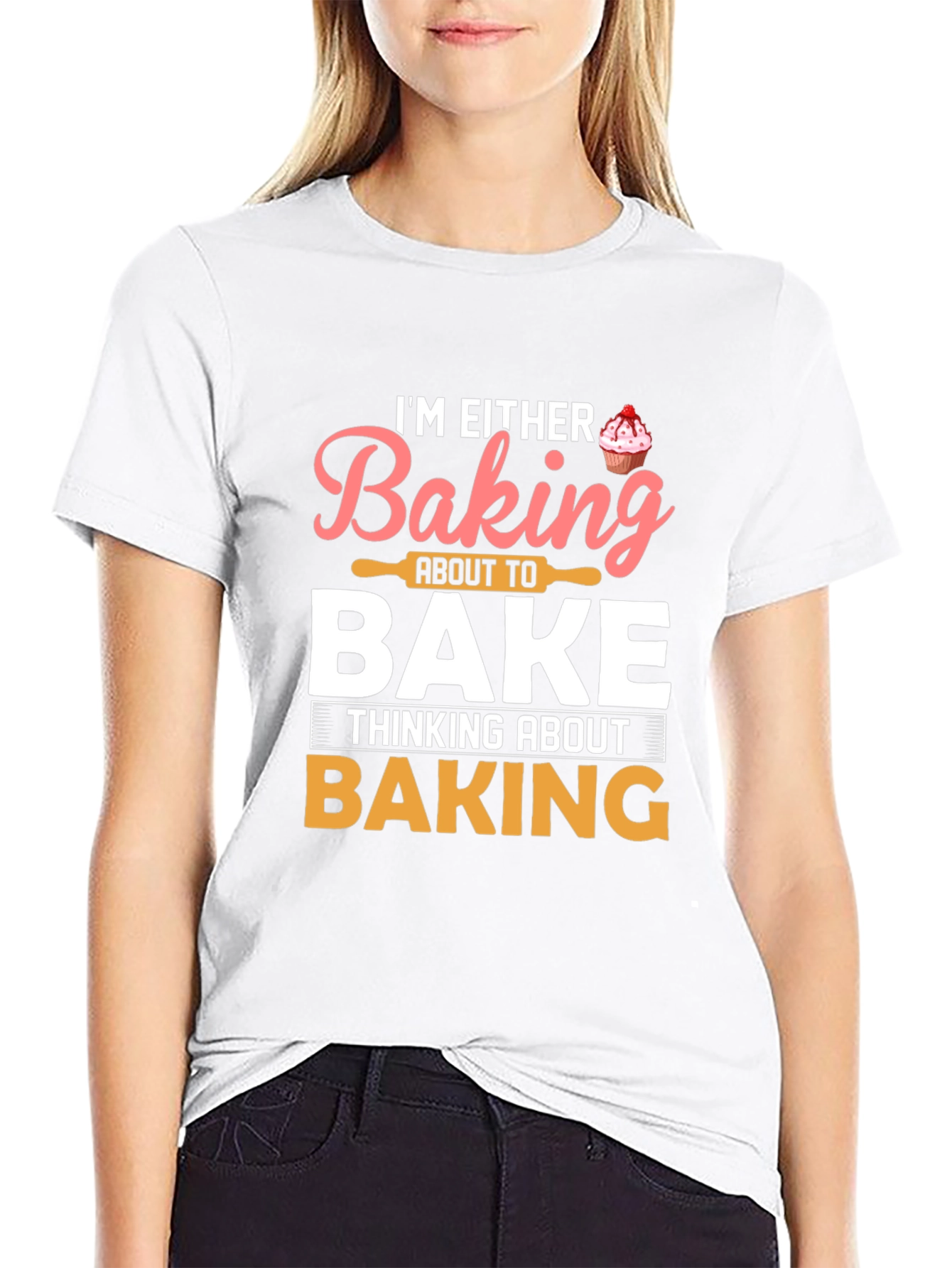 Baking T-Shirt - Im Either Baking Tee