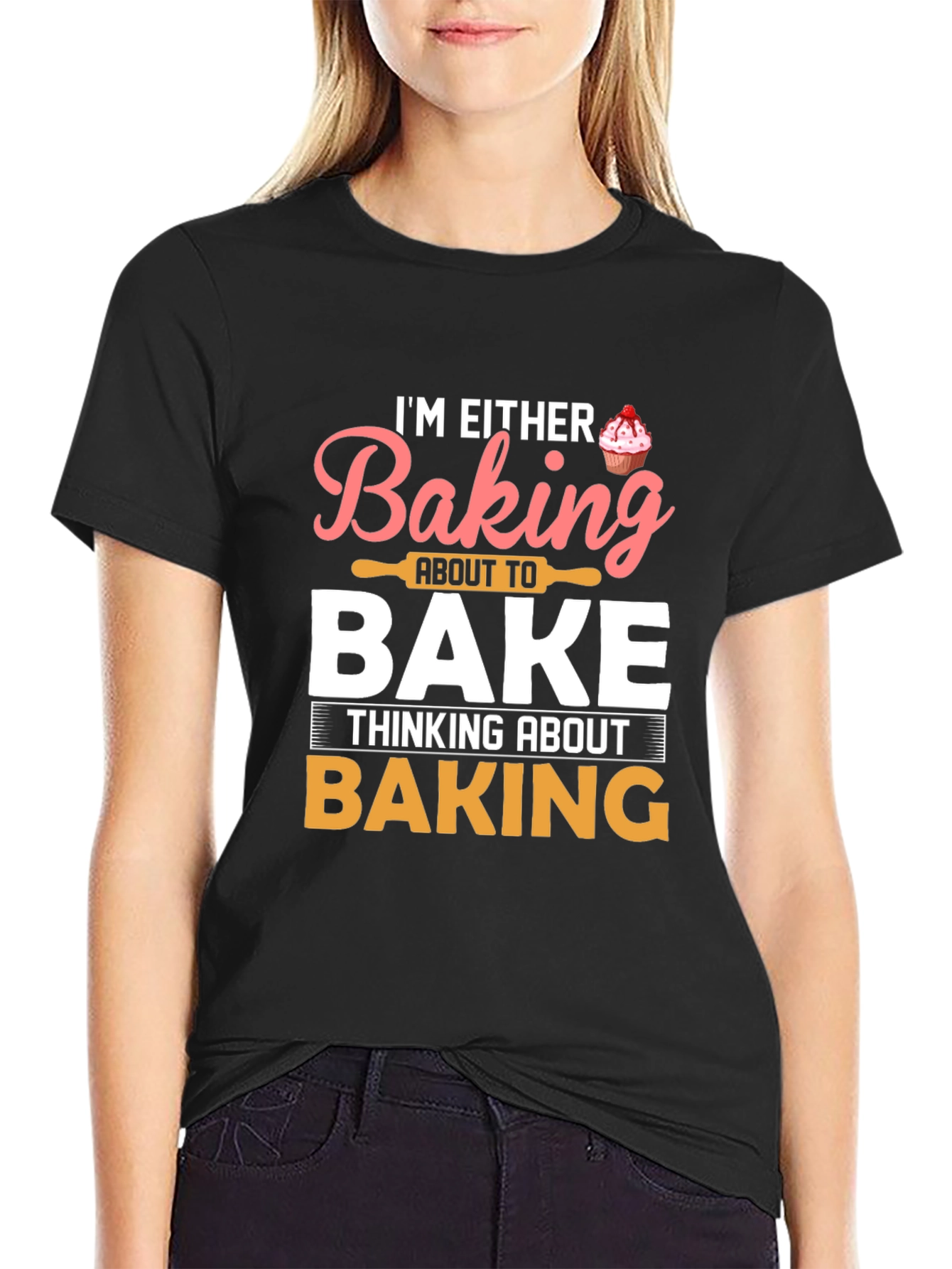 Baking T-Shirt - Im Either Baking Tee