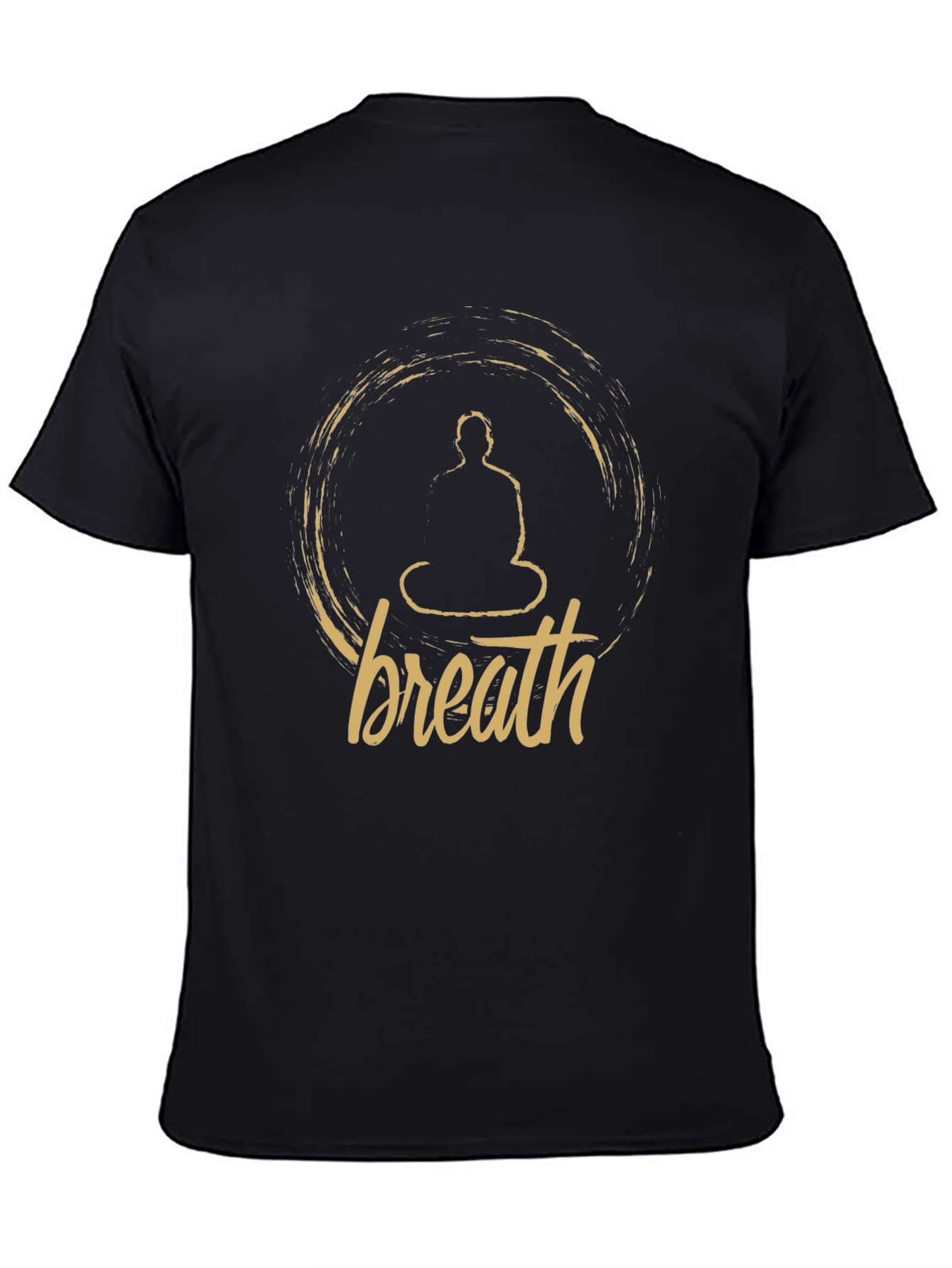Breath Buddha Meditation Black T-Shirt