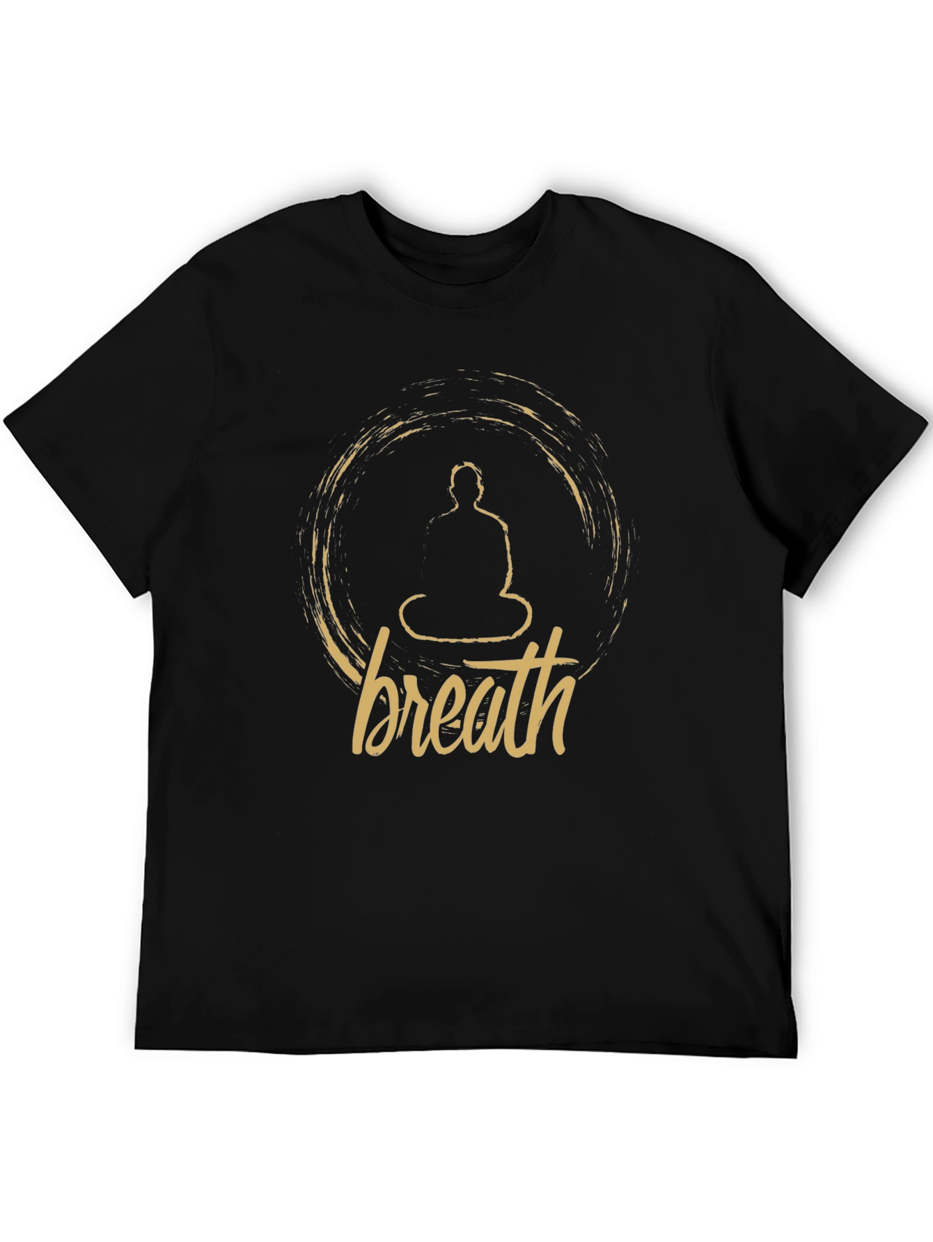 Breath Buddha Meditation Black T-Shirt