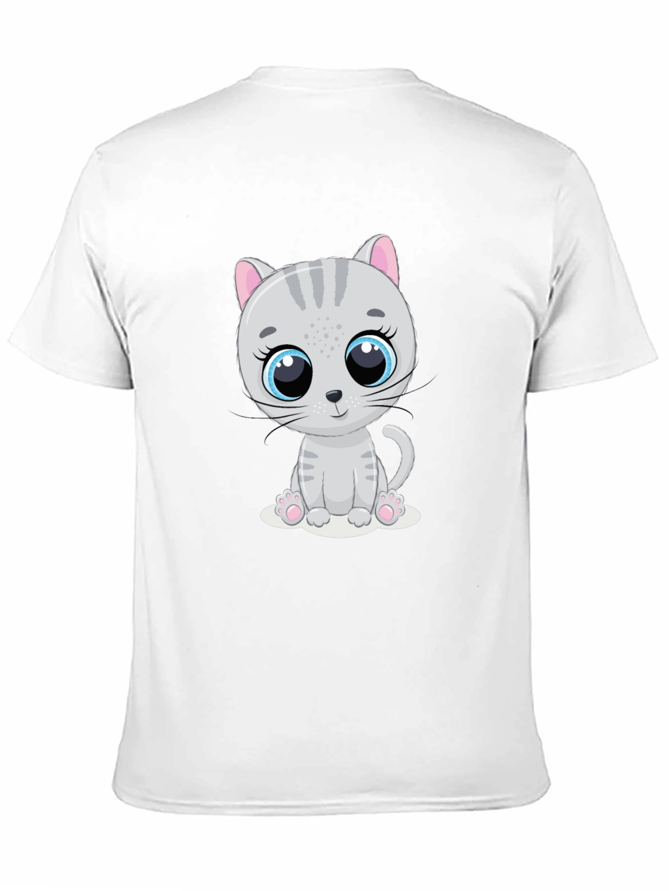 Cute Cartoon Cat Graphic Print T-Shirt
