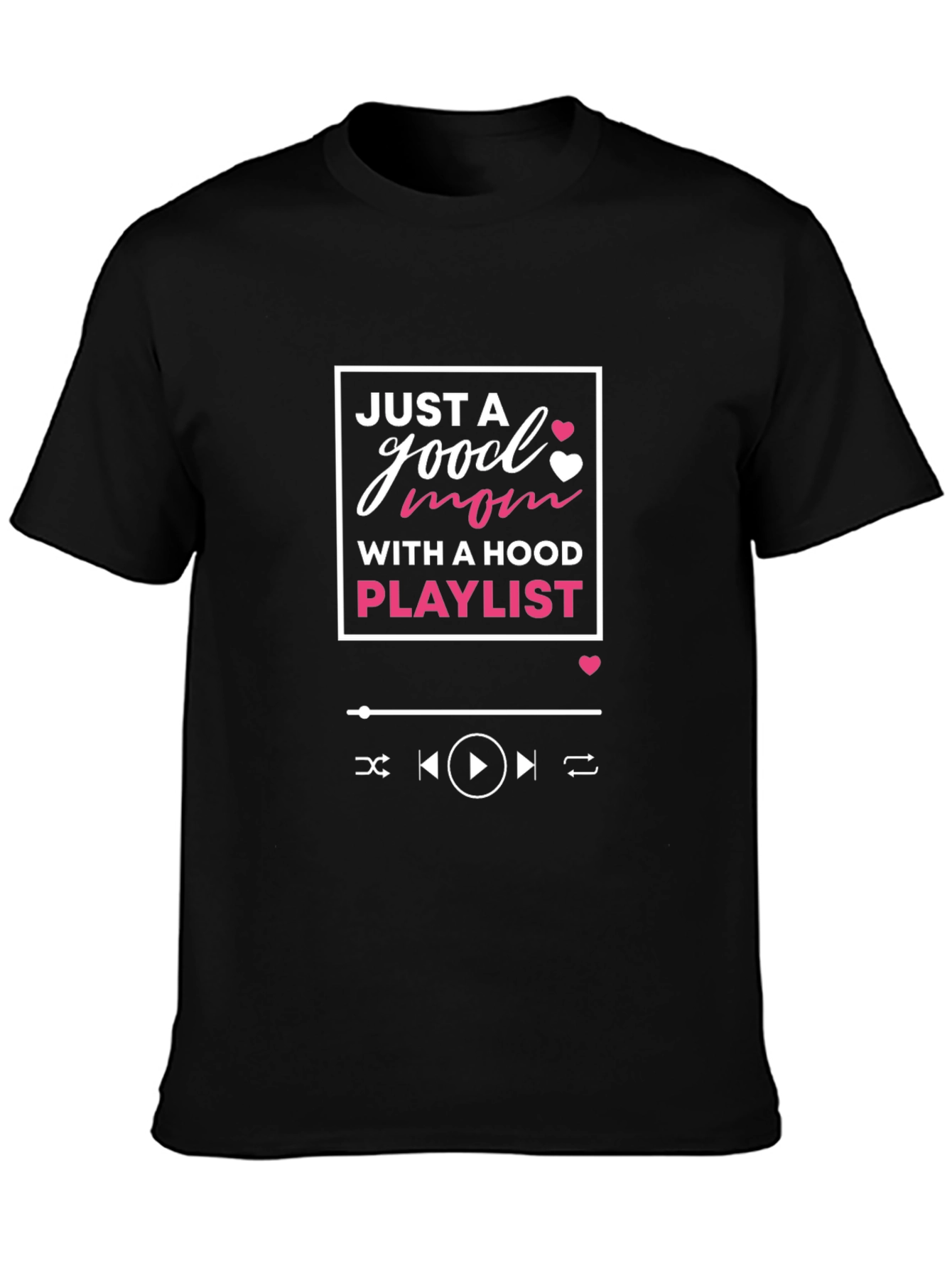 Good Mom with a Hood Playlist T-Shirt