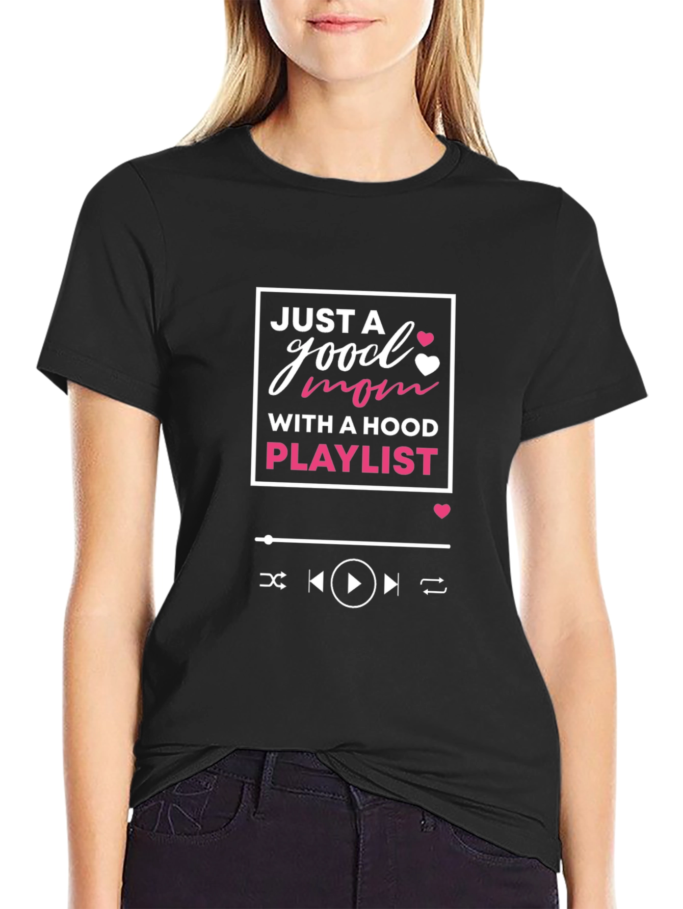 Good Mom with a Hood Playlist T-Shirt
