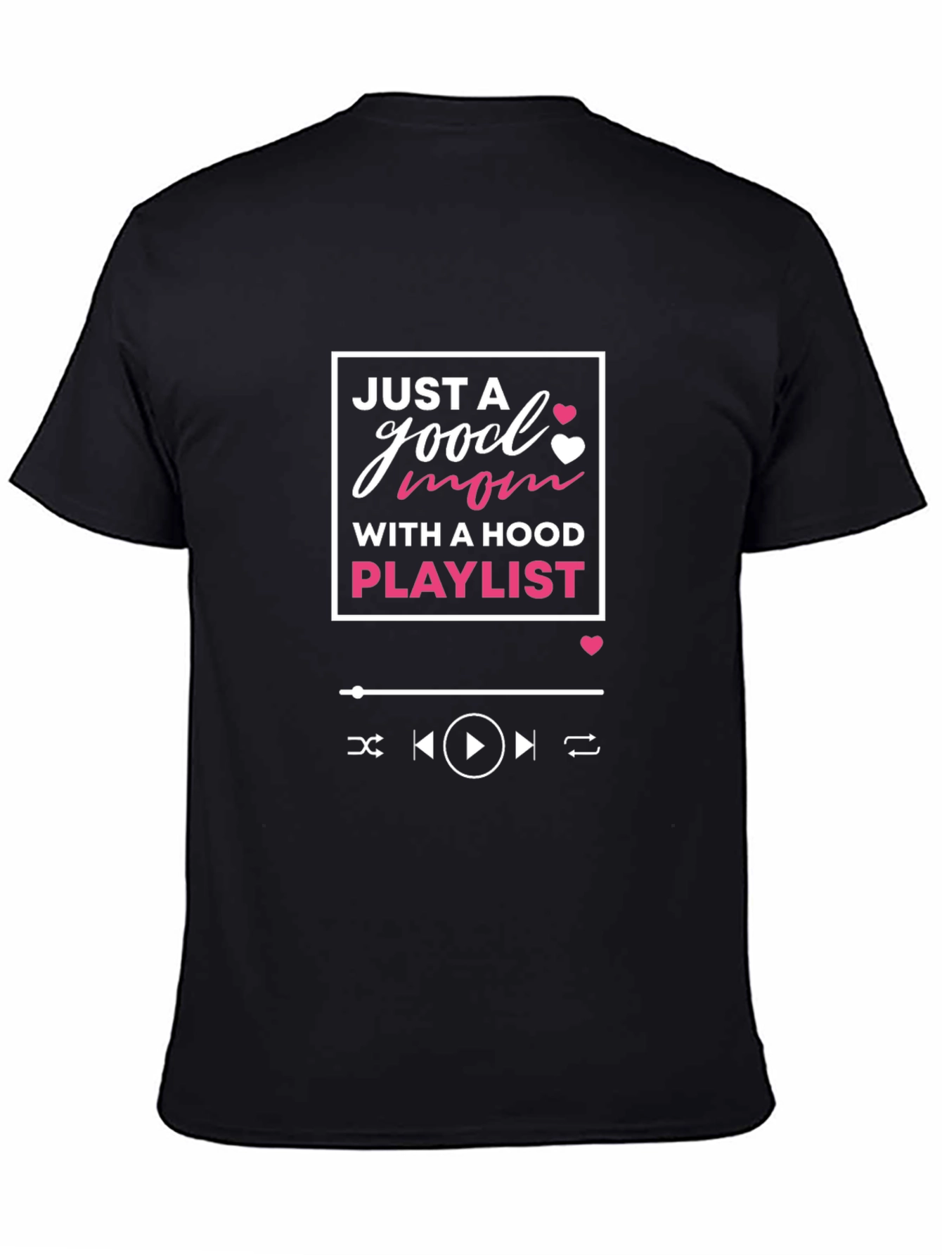 Good Mom with a Hood Playlist T-Shirt