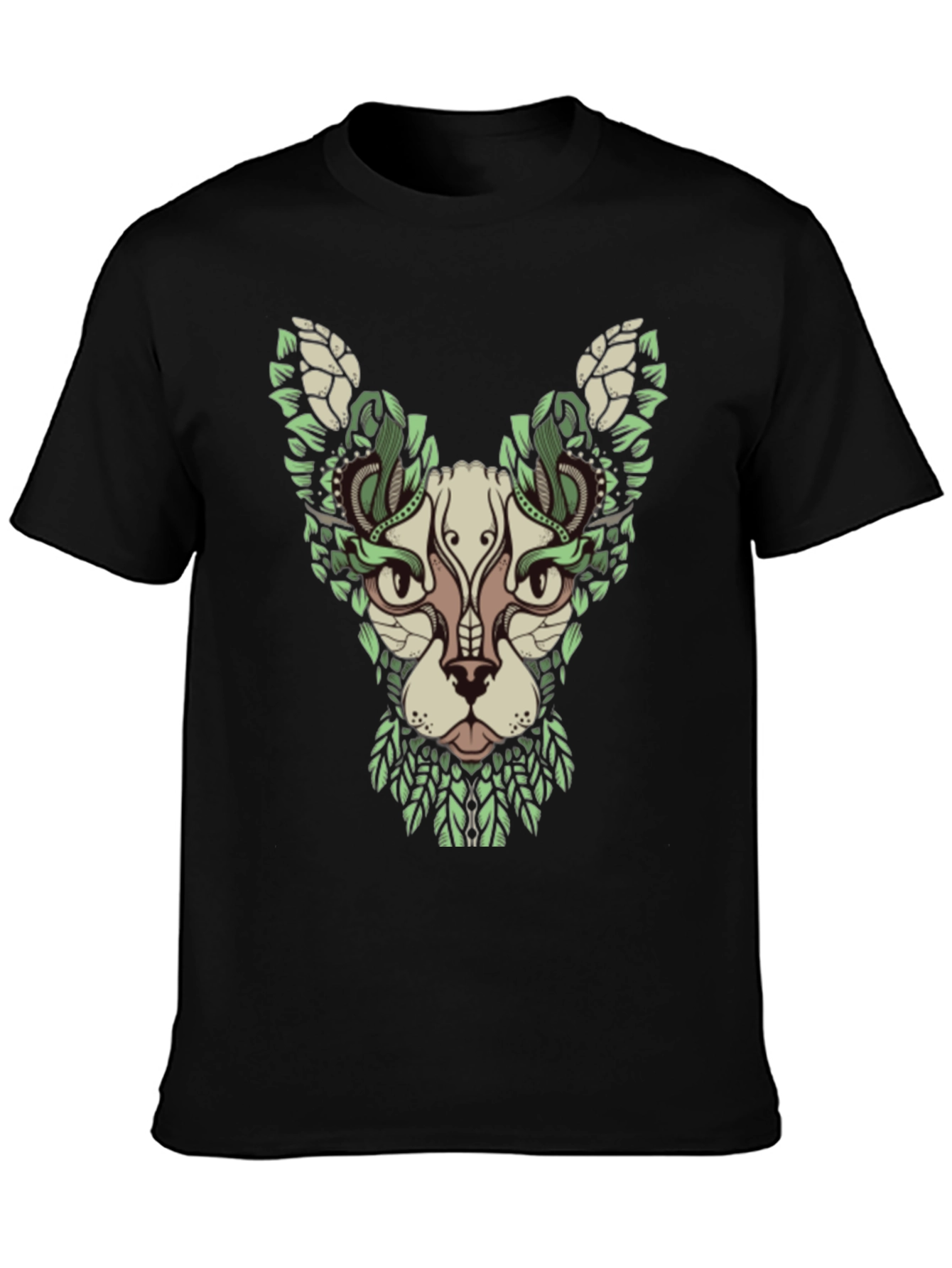 Botanical Cat Graphic T-Shirt