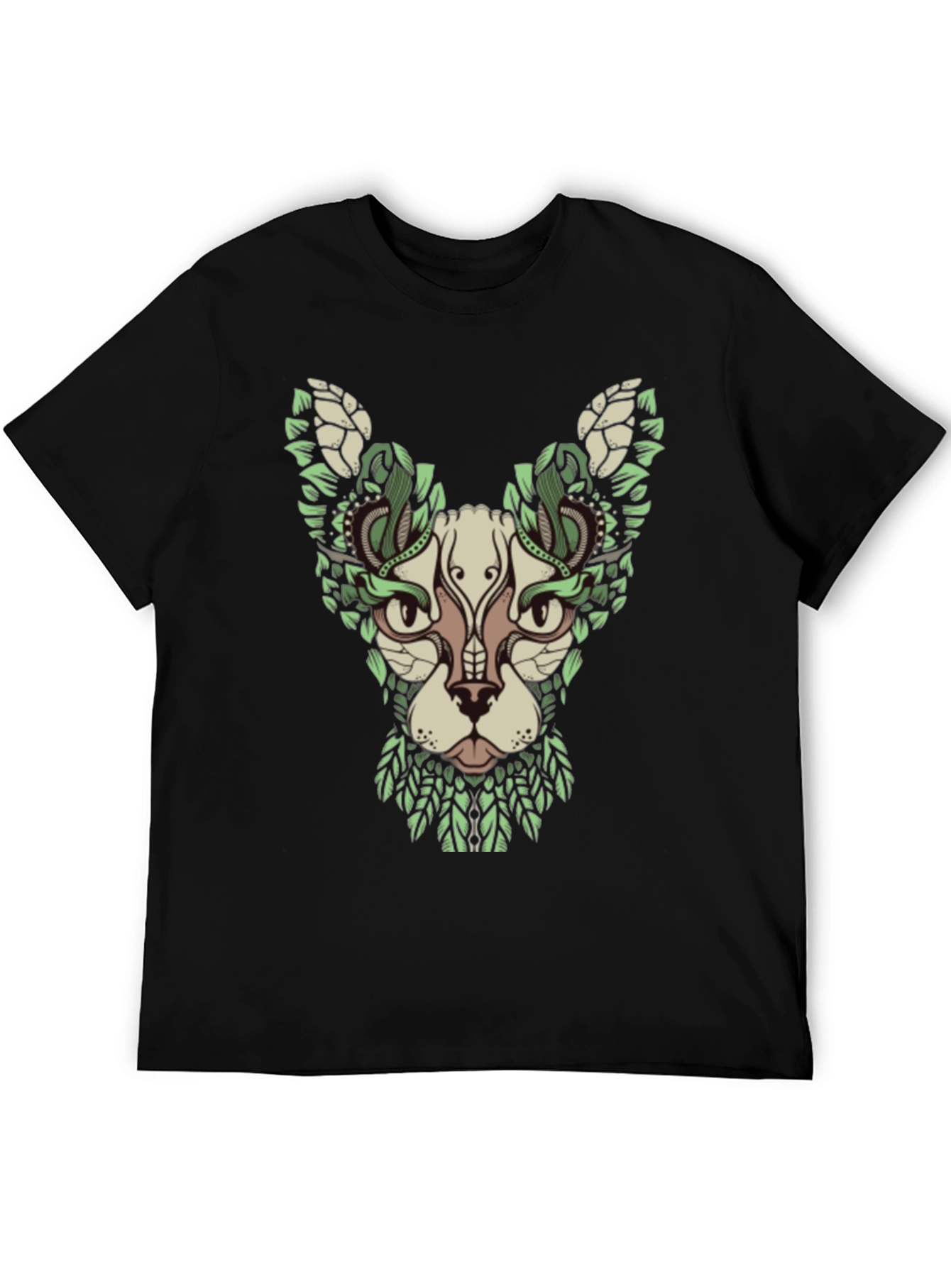 Botanical Cat Graphic T-Shirt