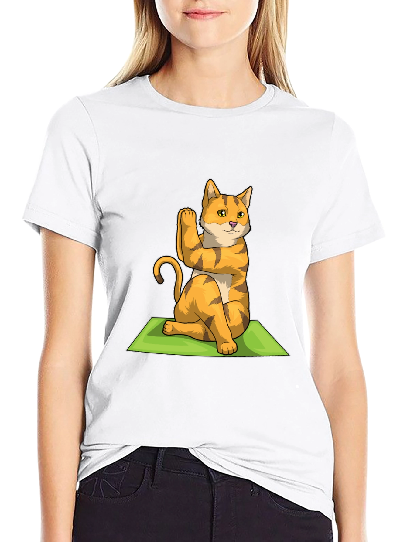 Yoga Cat T-Shirt - Meditating Feline Tee