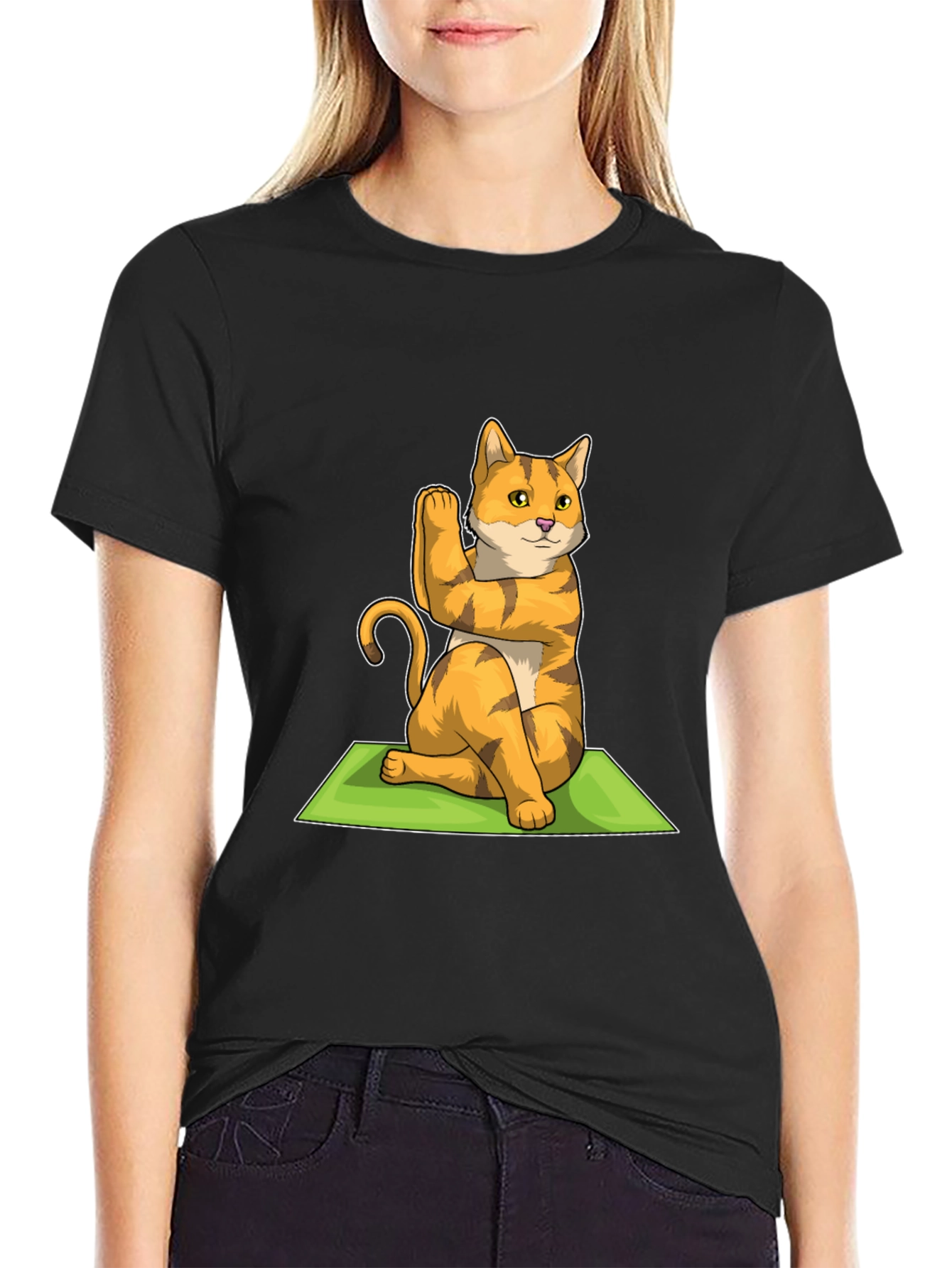 Yoga Cat T-Shirt - Meditating Feline Tee