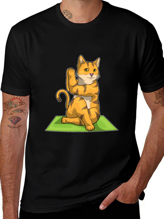 Yoga Cat T-Shirt - Meditating Feline Tee