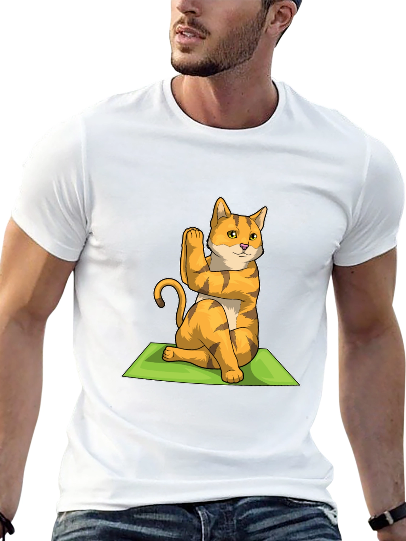 Yoga Cat T-Shirt - Meditating Feline Tee