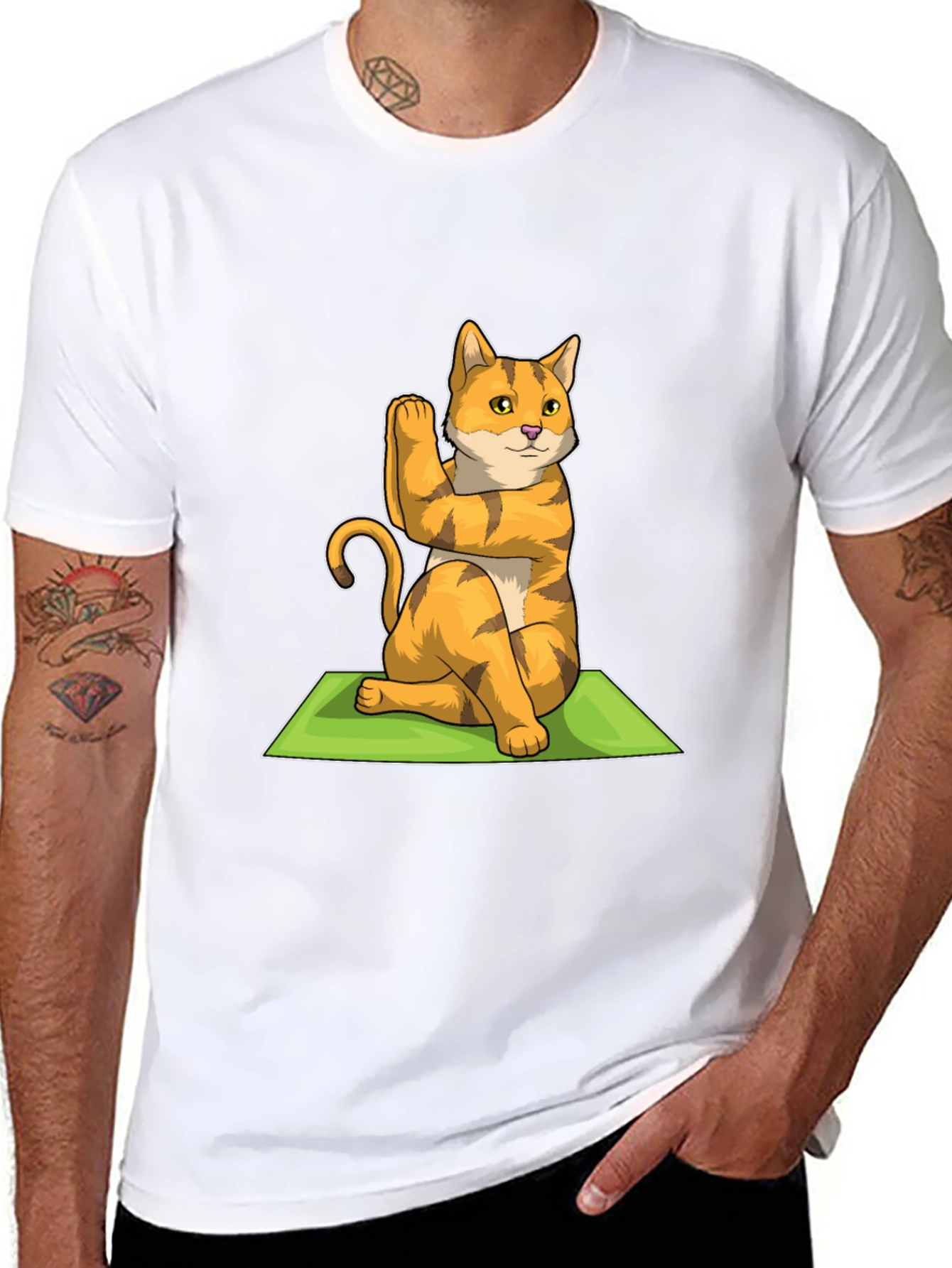 Yoga Cat T-Shirt - Meditating Feline Tee
