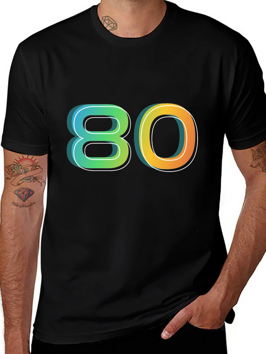 Retro 80s Graphic Tee - Black Cotton Blend