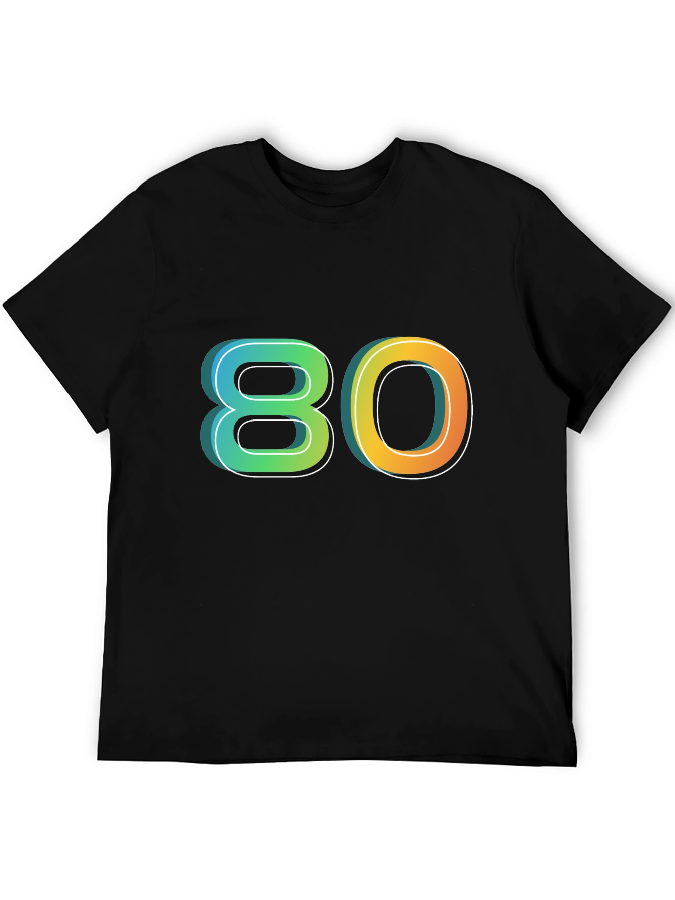 Retro 80s Graphic Tee - Black Cotton Blend