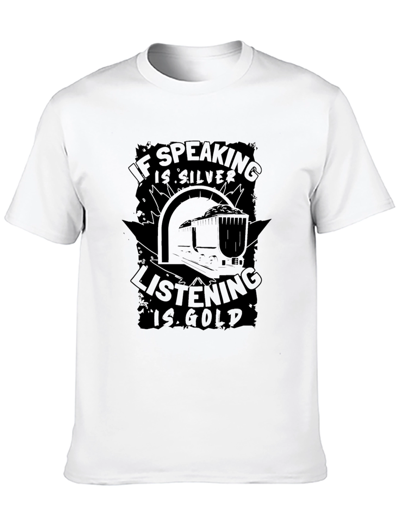If Speaking Is Silver T-Shirt - Black