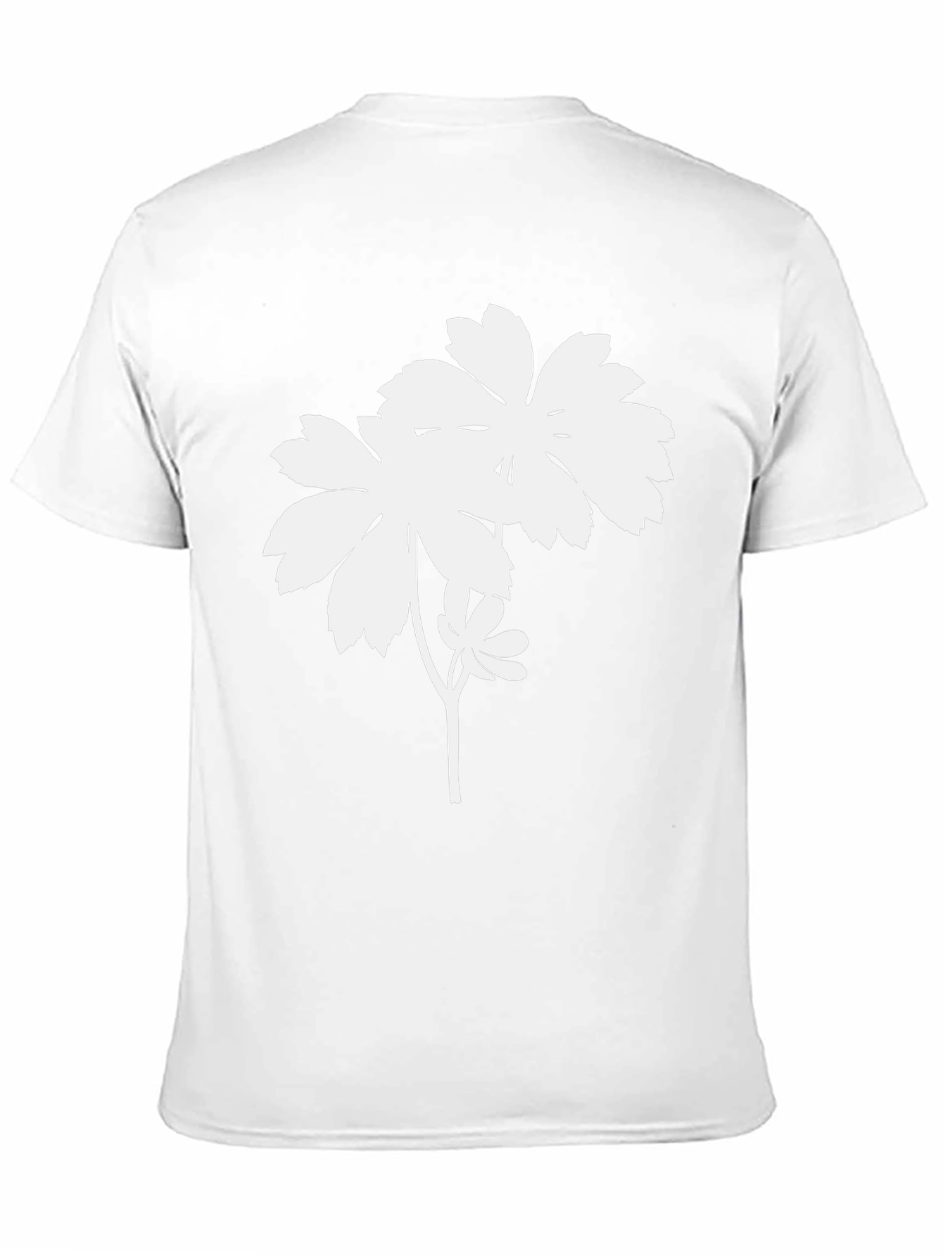 Minimalist Floral T-Shirt - Black