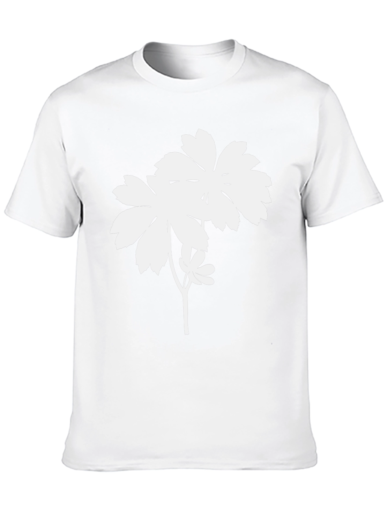 Minimalist Floral T-Shirt - Black