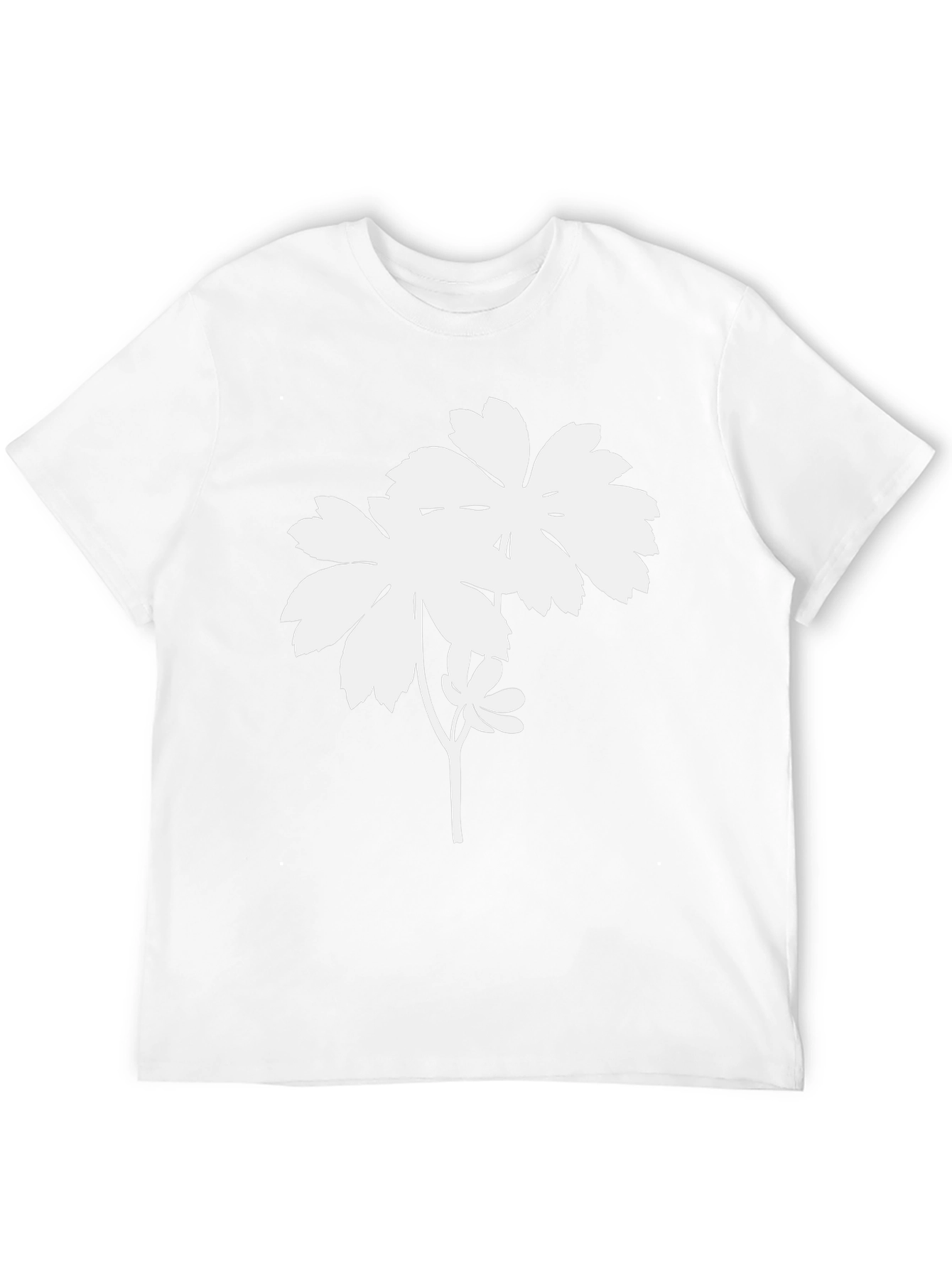 Minimalist Floral T-Shirt - Black