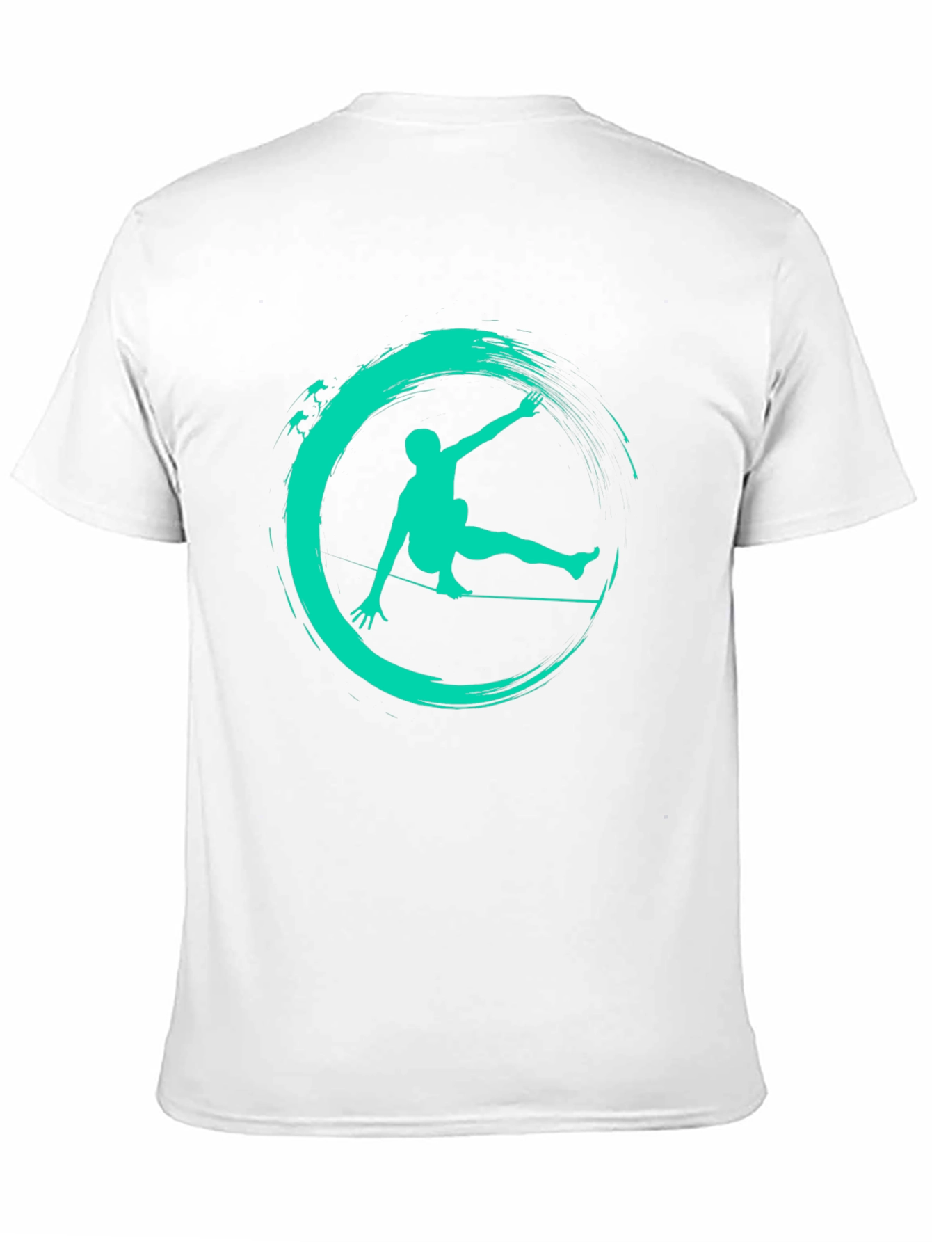 Slackline Art Black Tee - Balance in Style