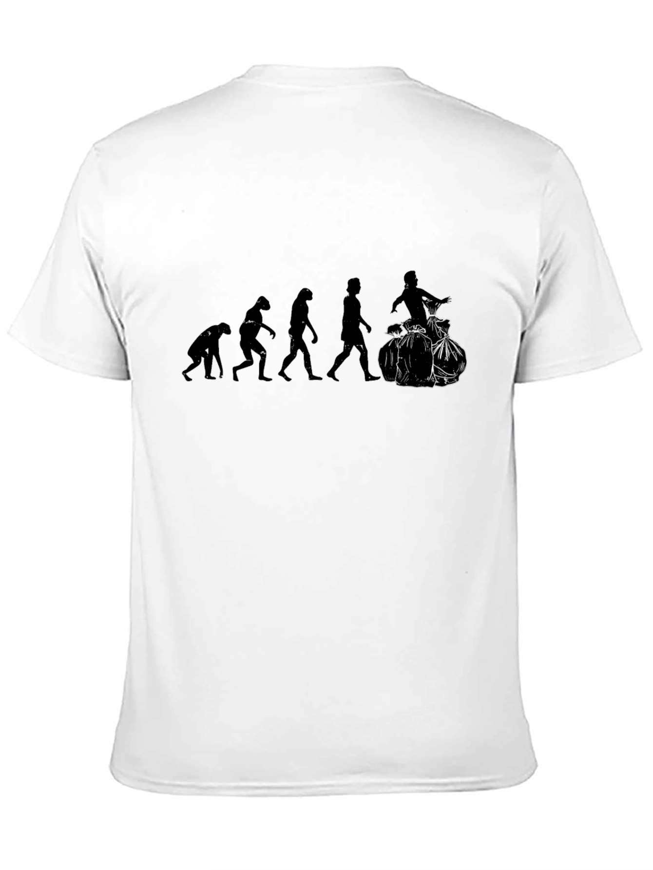 Evolution to Garbage Man Black T-Shirt