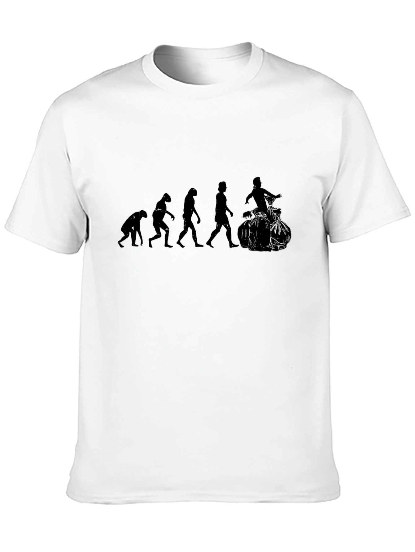 Evolution to Garbage Man Black T-Shirt