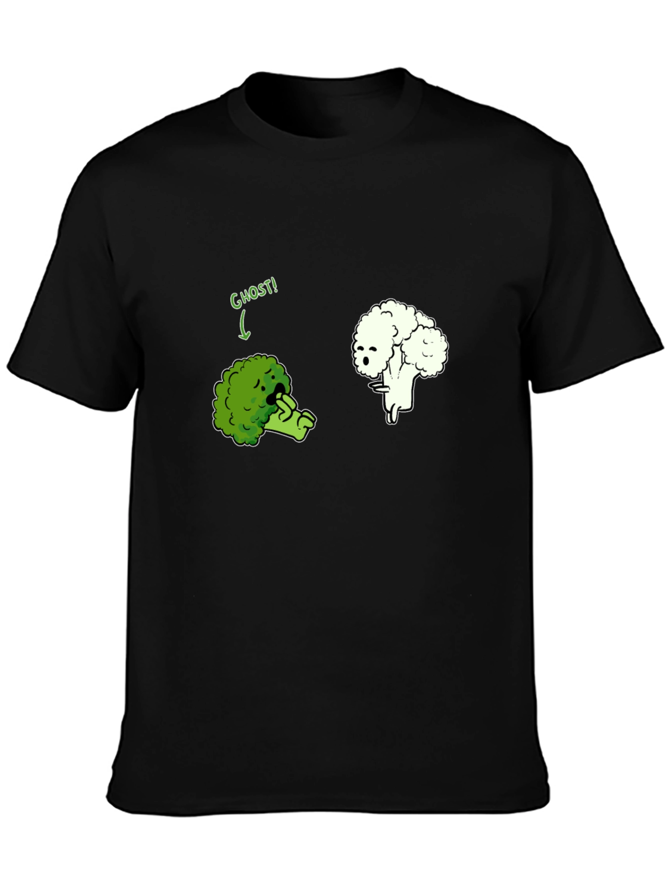 Broccoli Cauliflower Ghost Humor T-Shirt