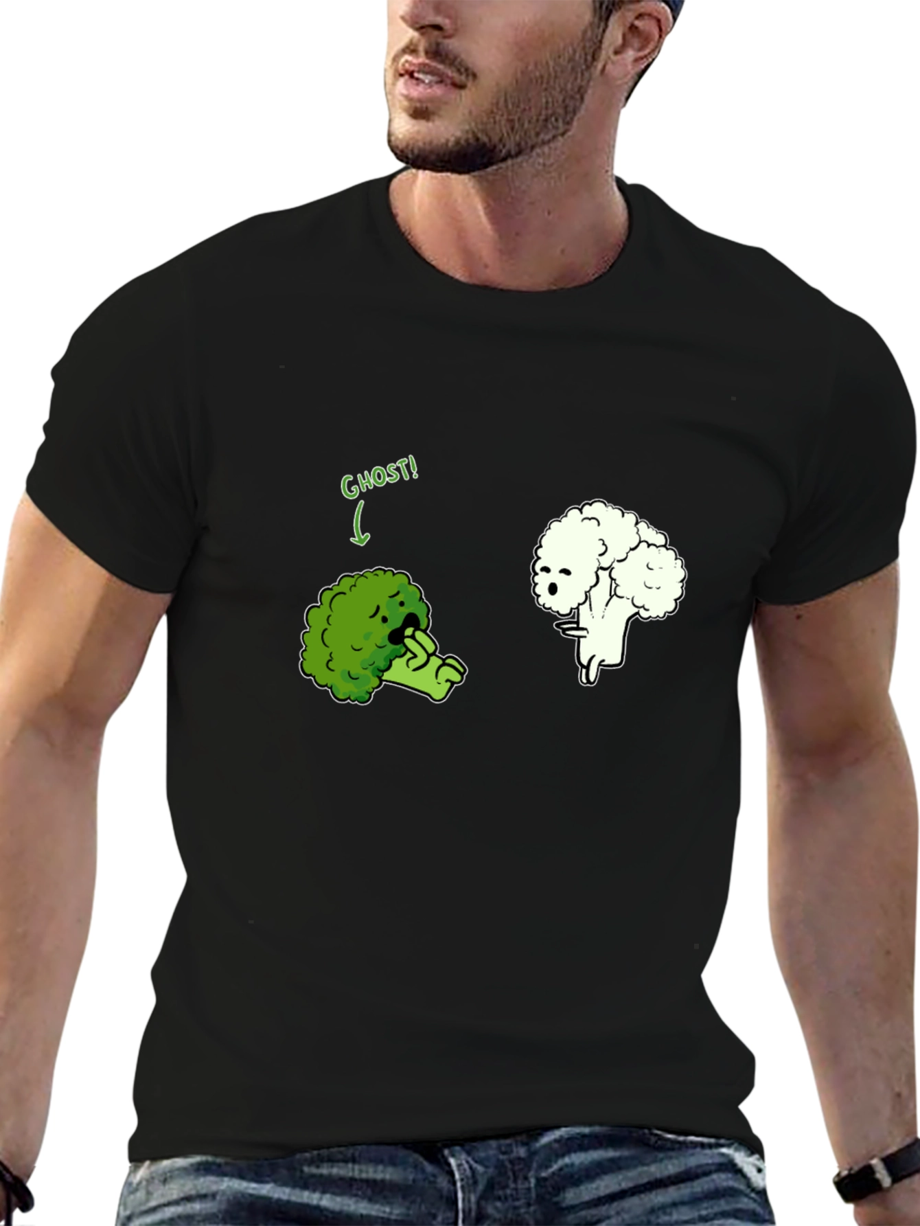 Broccoli Cauliflower Ghost Humor T-Shirt