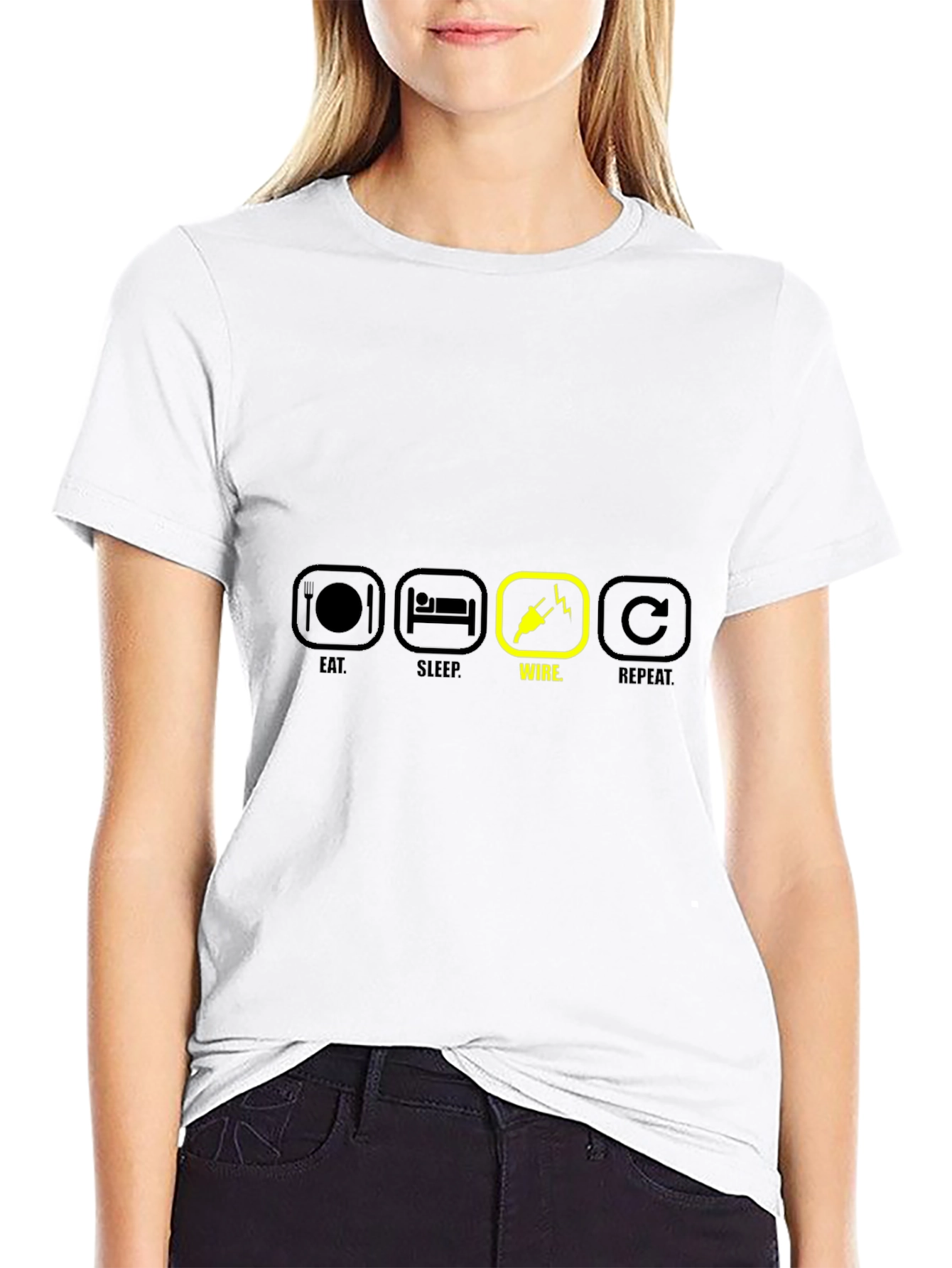 Eat Sleep Wire Repeat T-Shirt Electrician Gift