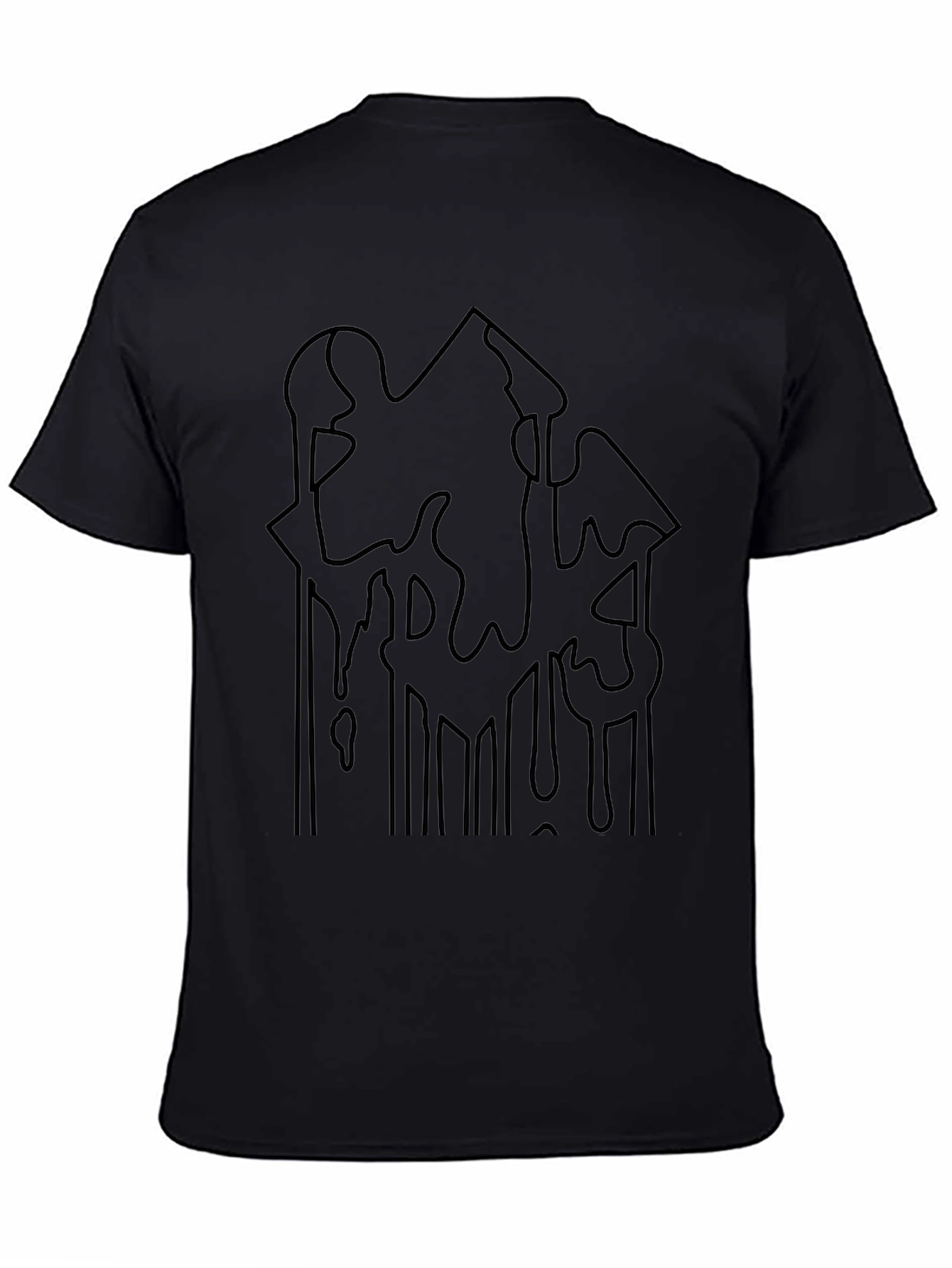 Abstract Graphic Black T-Shirt for Men