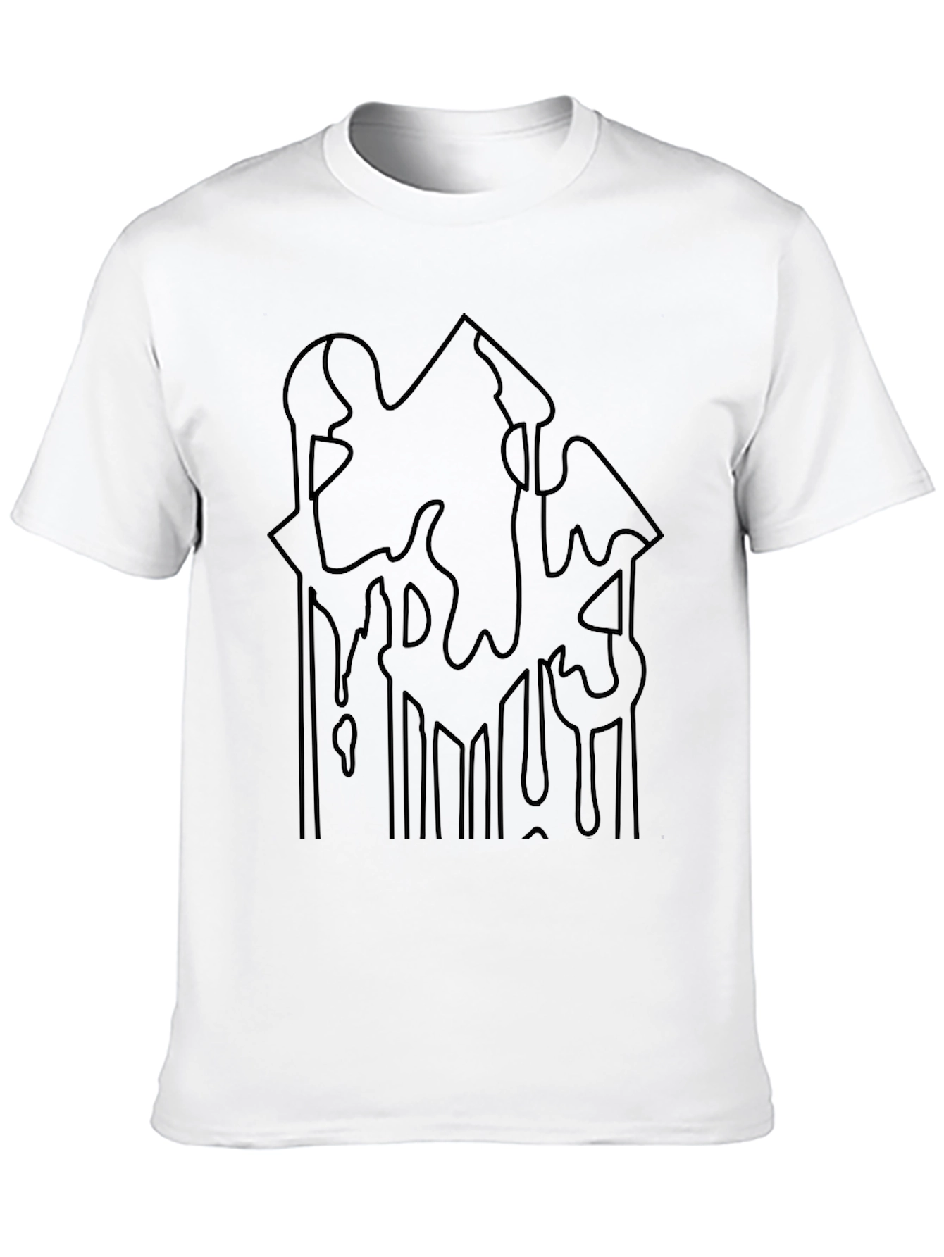 Abstract Graphic Black T-Shirt for Men