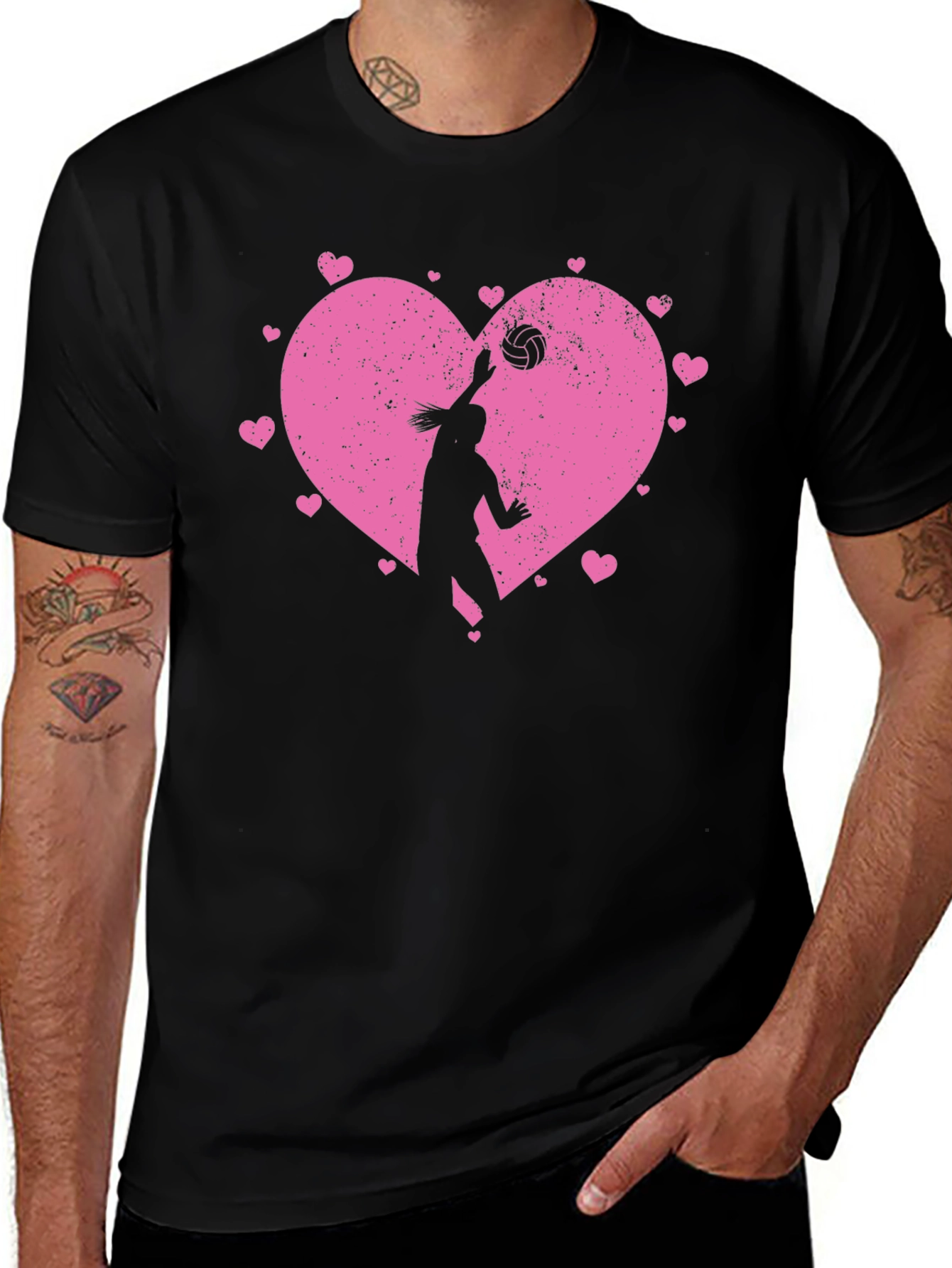 Volleyball Heart Graphic Tee