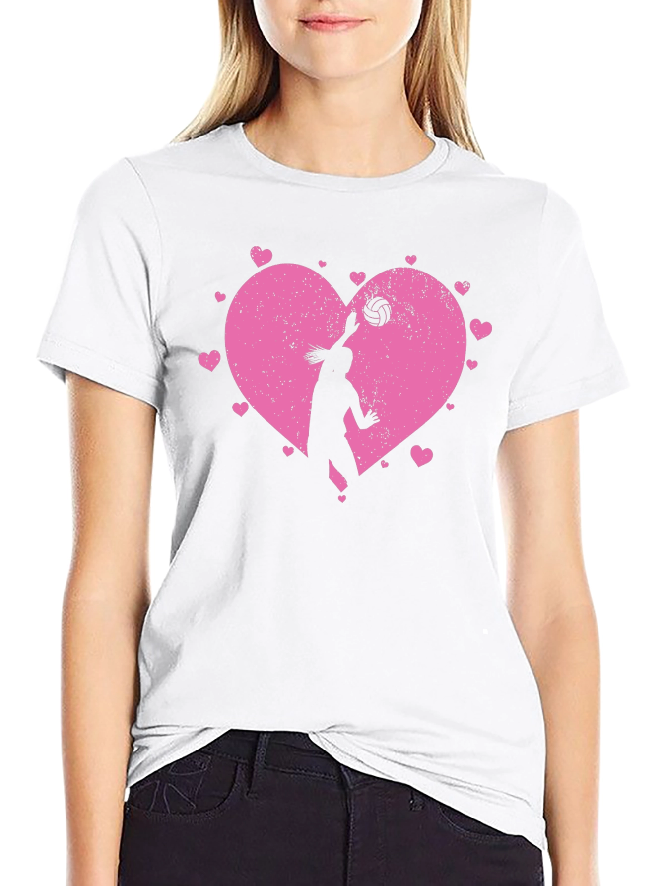 Volleyball Heart Graphic Tee