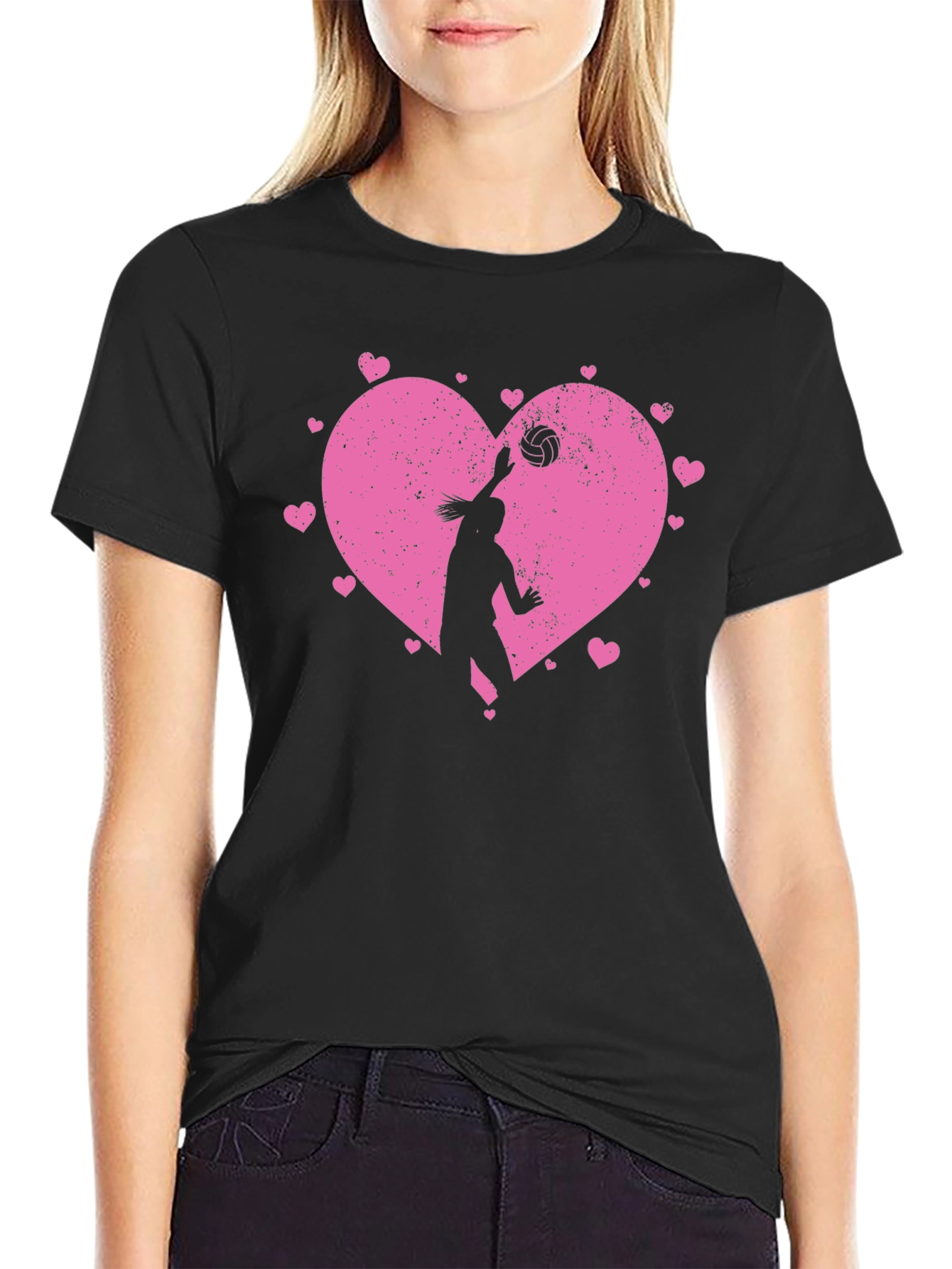 Volleyball Heart Graphic Tee