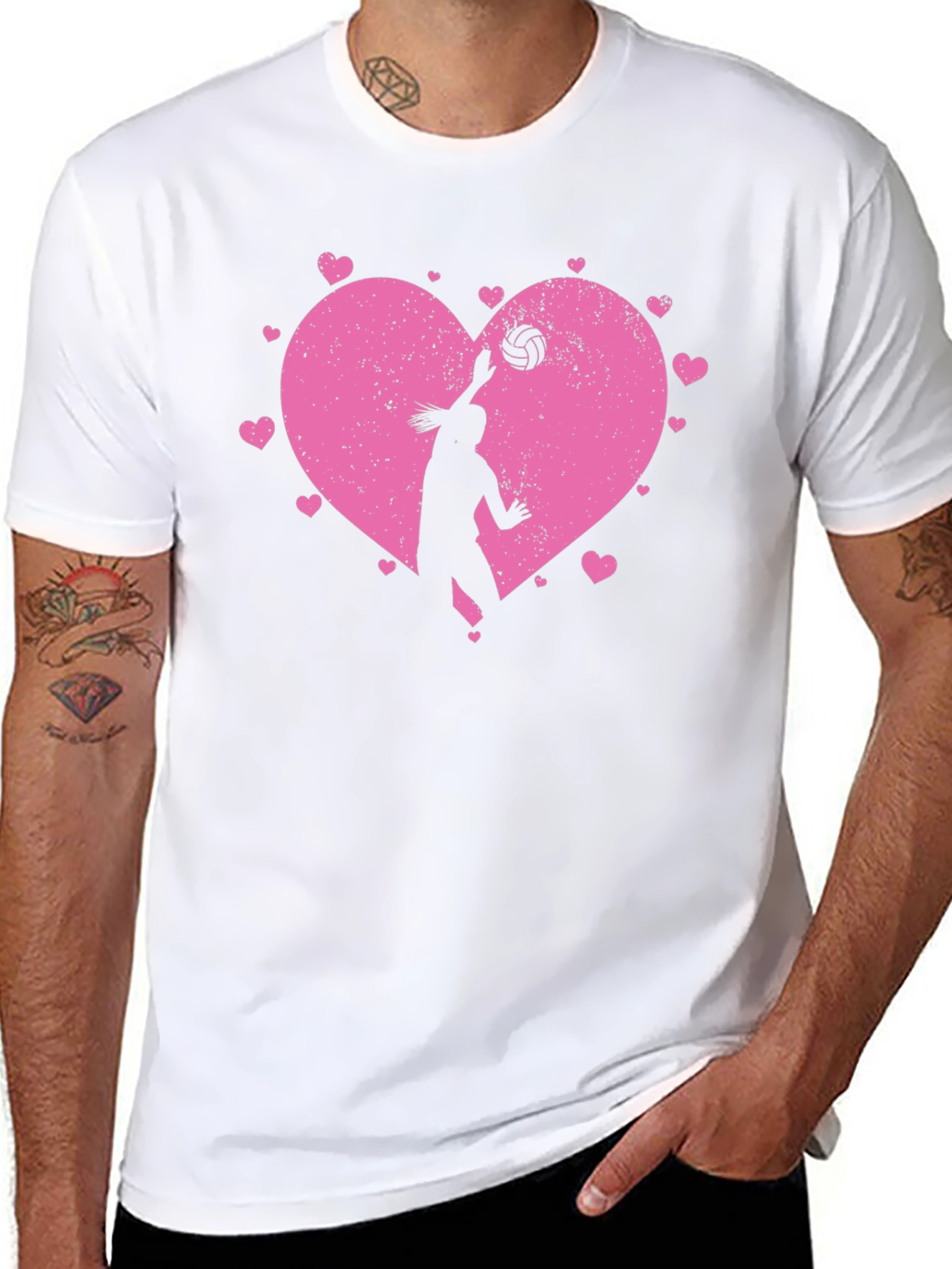 Volleyball Heart Graphic Tee
