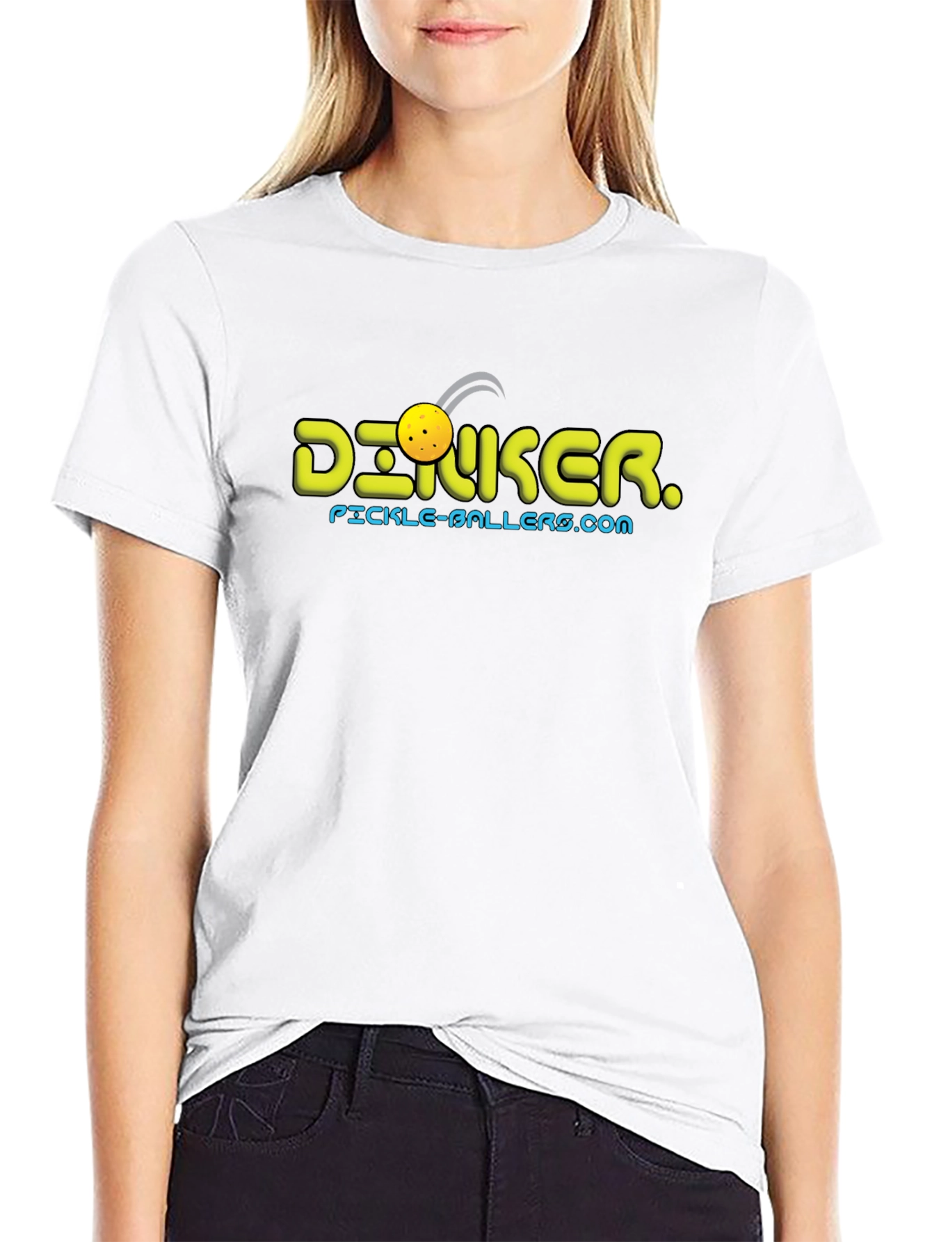 Pickleballer Black T-Shirt - Dink Graphic