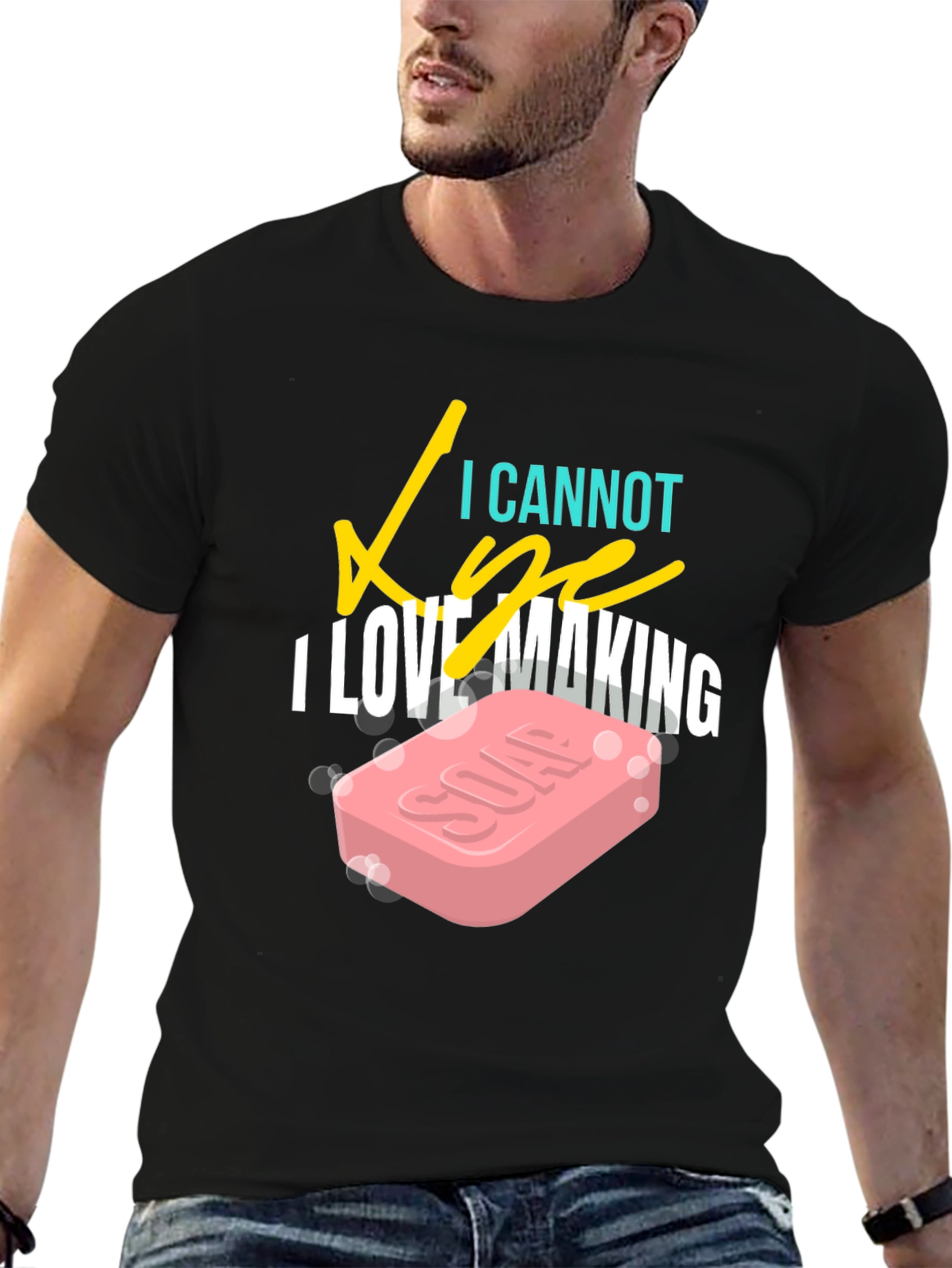 I Love Making Soap Black T-Shirt