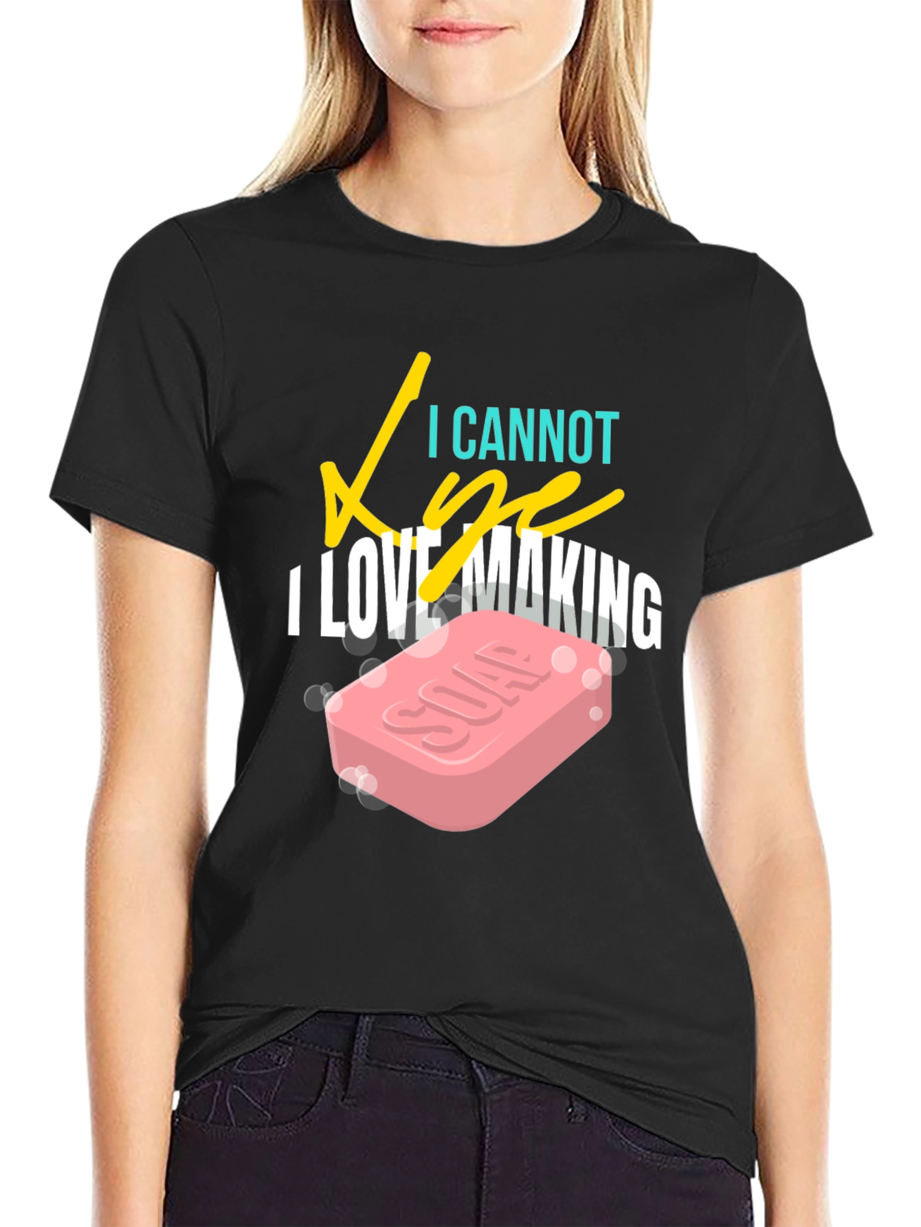 I Love Making Soap Black T-Shirt