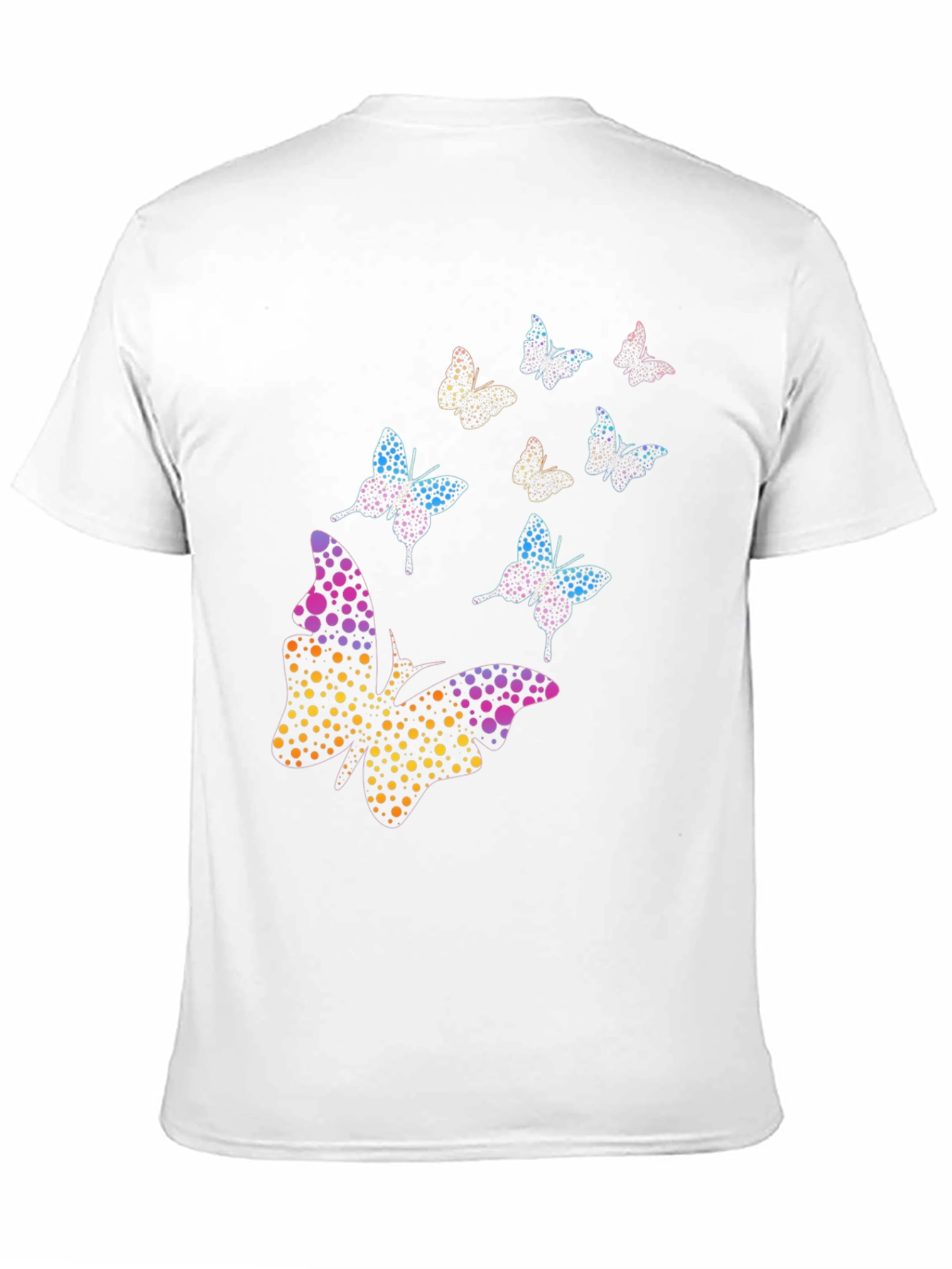 Butterfly Dotted Design Mens T-Shirt
