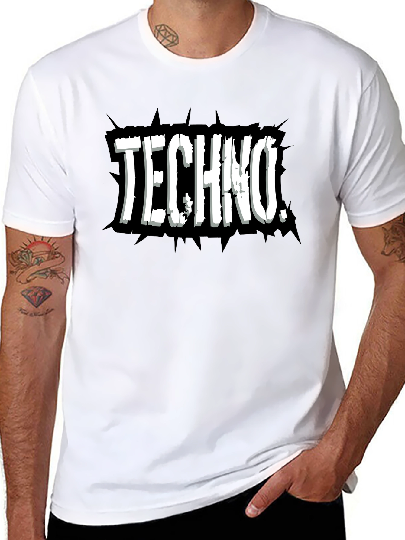 Techno Music T-Shirt - Black Graphic Tee