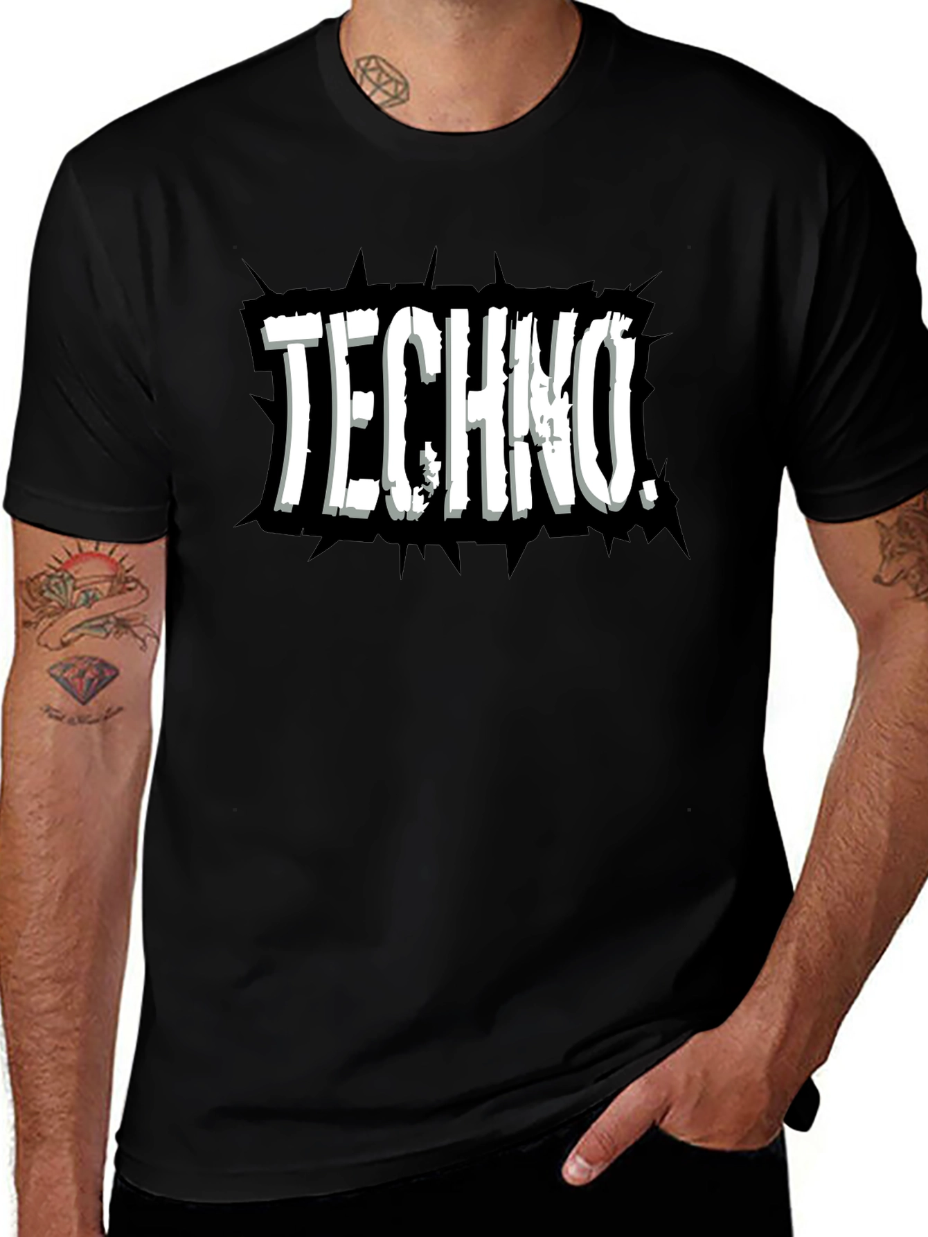 Techno Music T-Shirt - Black Graphic Tee
