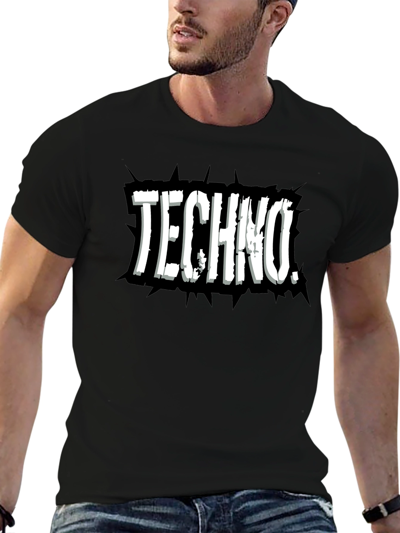 Techno Music T-Shirt - Black Graphic Tee