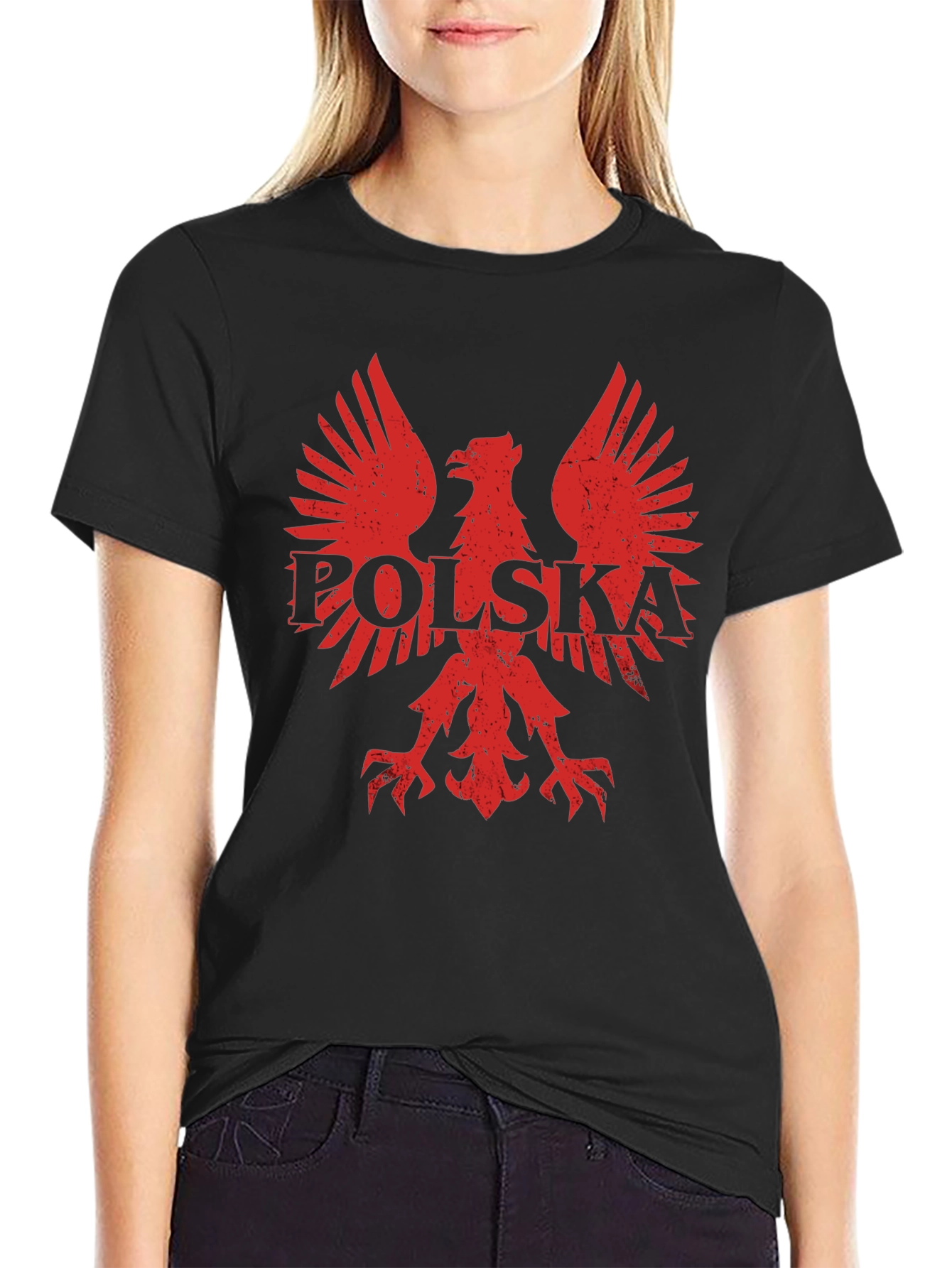 Poland Eagle Crest T-Shirt - Black